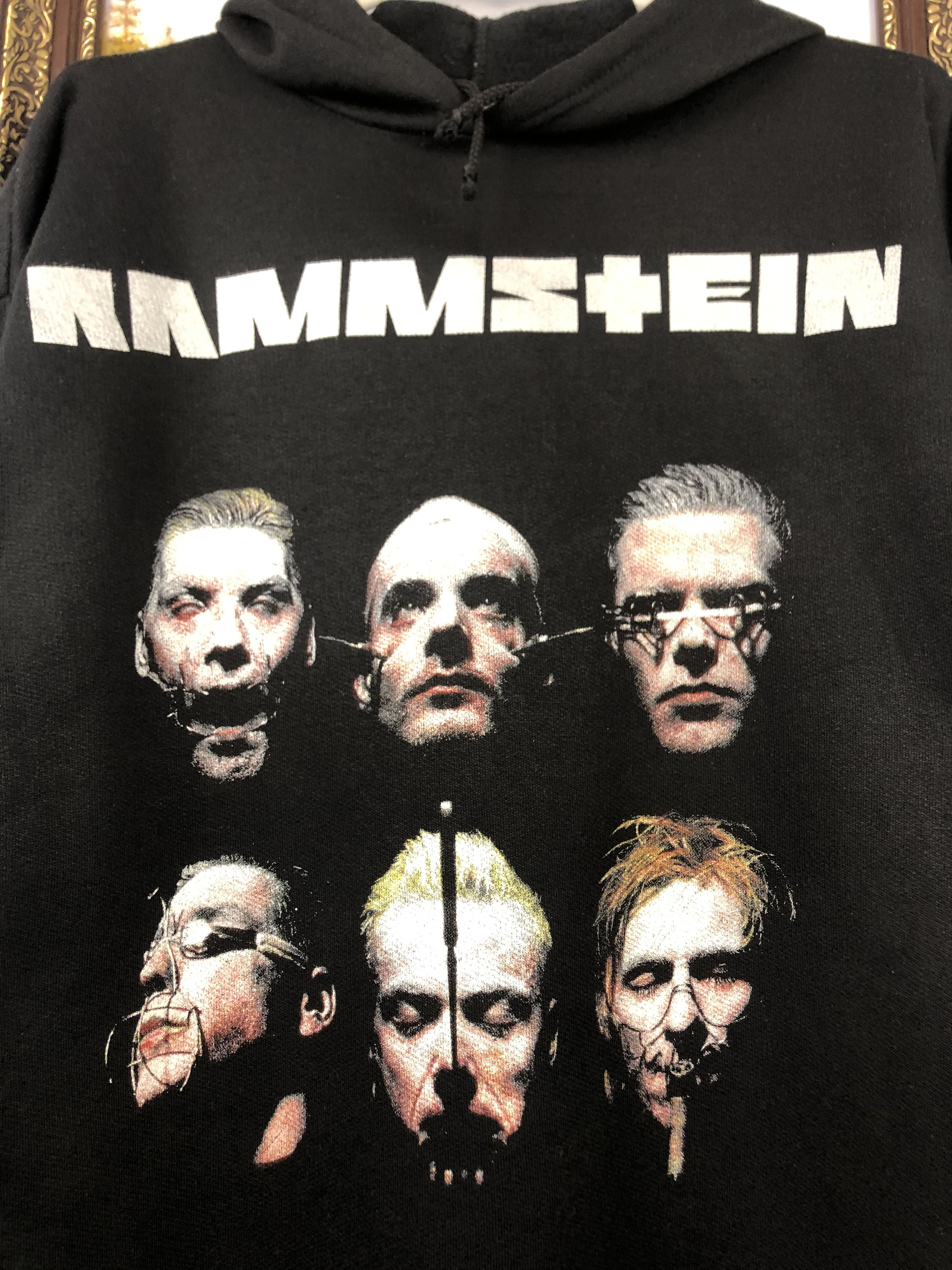 Band Tees × Vintage Vintage Rammstein Hoodie Sweatshirt Over Pring Big Logo Size US L / EU 52-54 / 3 - 5 Thumbnail