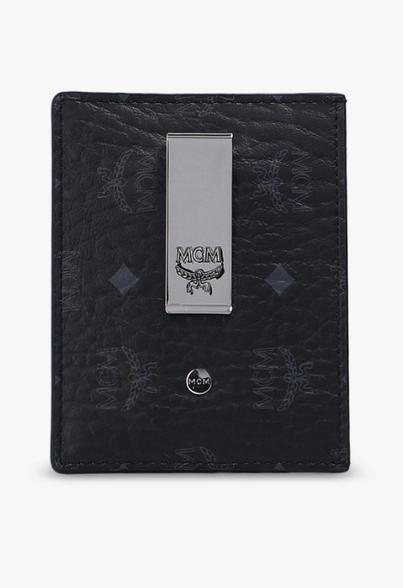 MCM MCM Visetos black coated canvas money clip card holder Size ONE SIZE - 1 Thumbnail