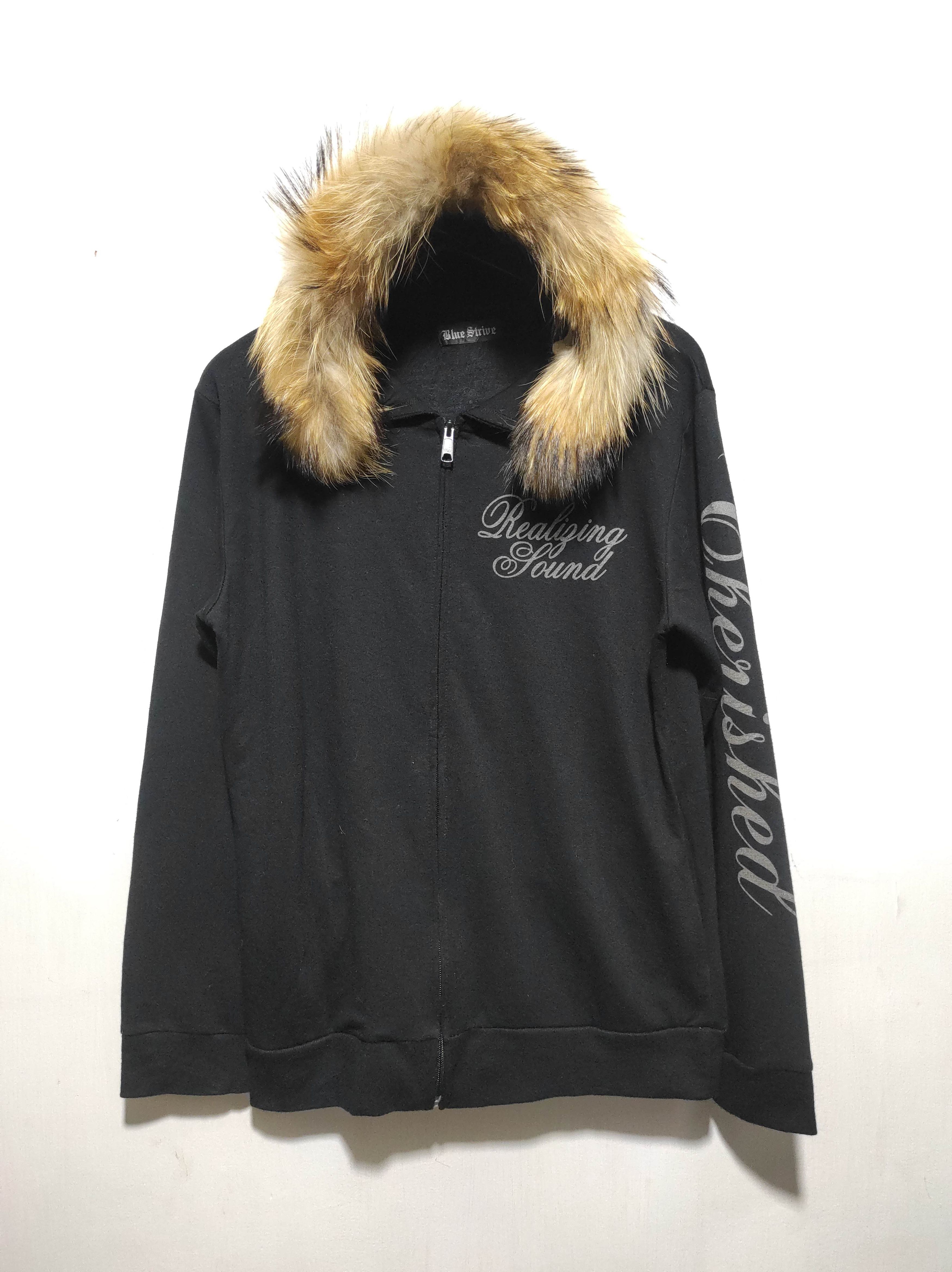 Blue Strive Skull Fur Hoodie IfSixWasNine LGB style