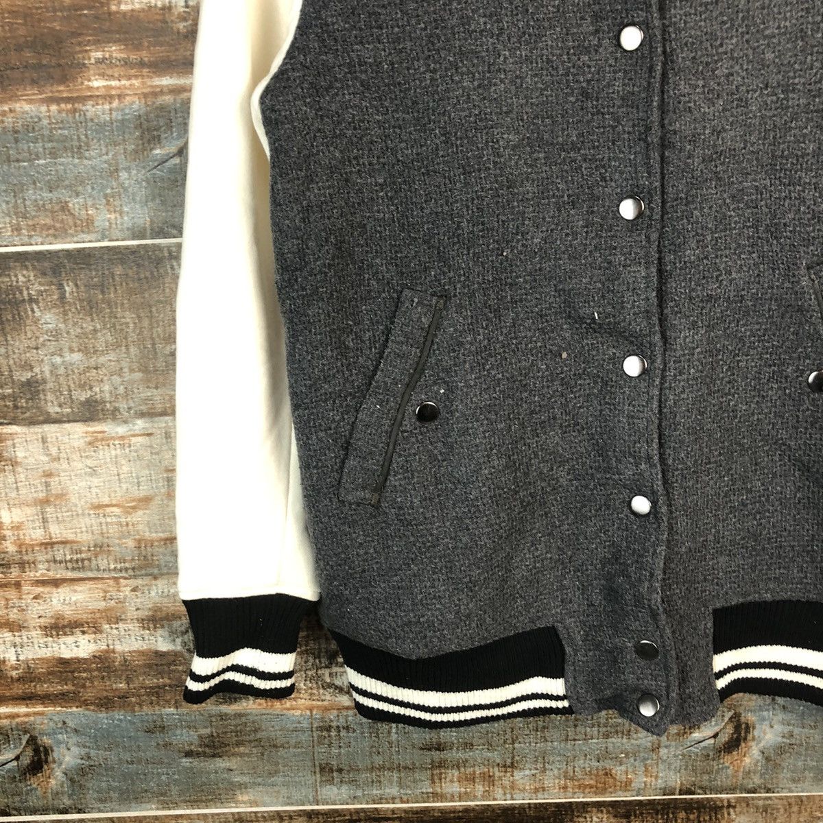 Japanese Brand Pink Adore Grey Bombers Jacket #A1763 Size S / US 4 / IT 40 - 7 Thumbnail