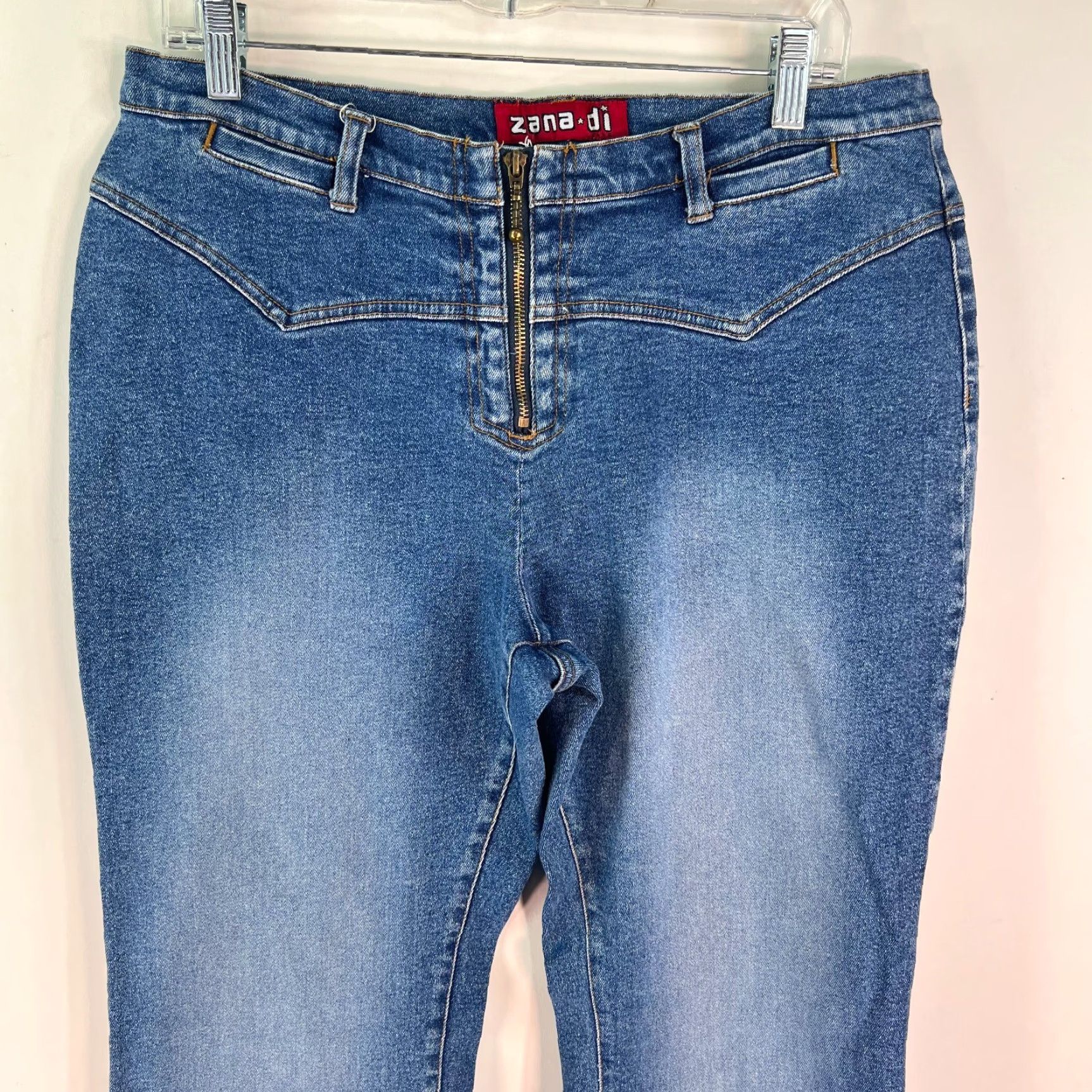 Denime VINTAGE Zana Di Womens Jeans Straight Leg Medium Wash Blue Denim Size 16 Size 38" / US 16 / IT 52 - 3 Thumbnail
