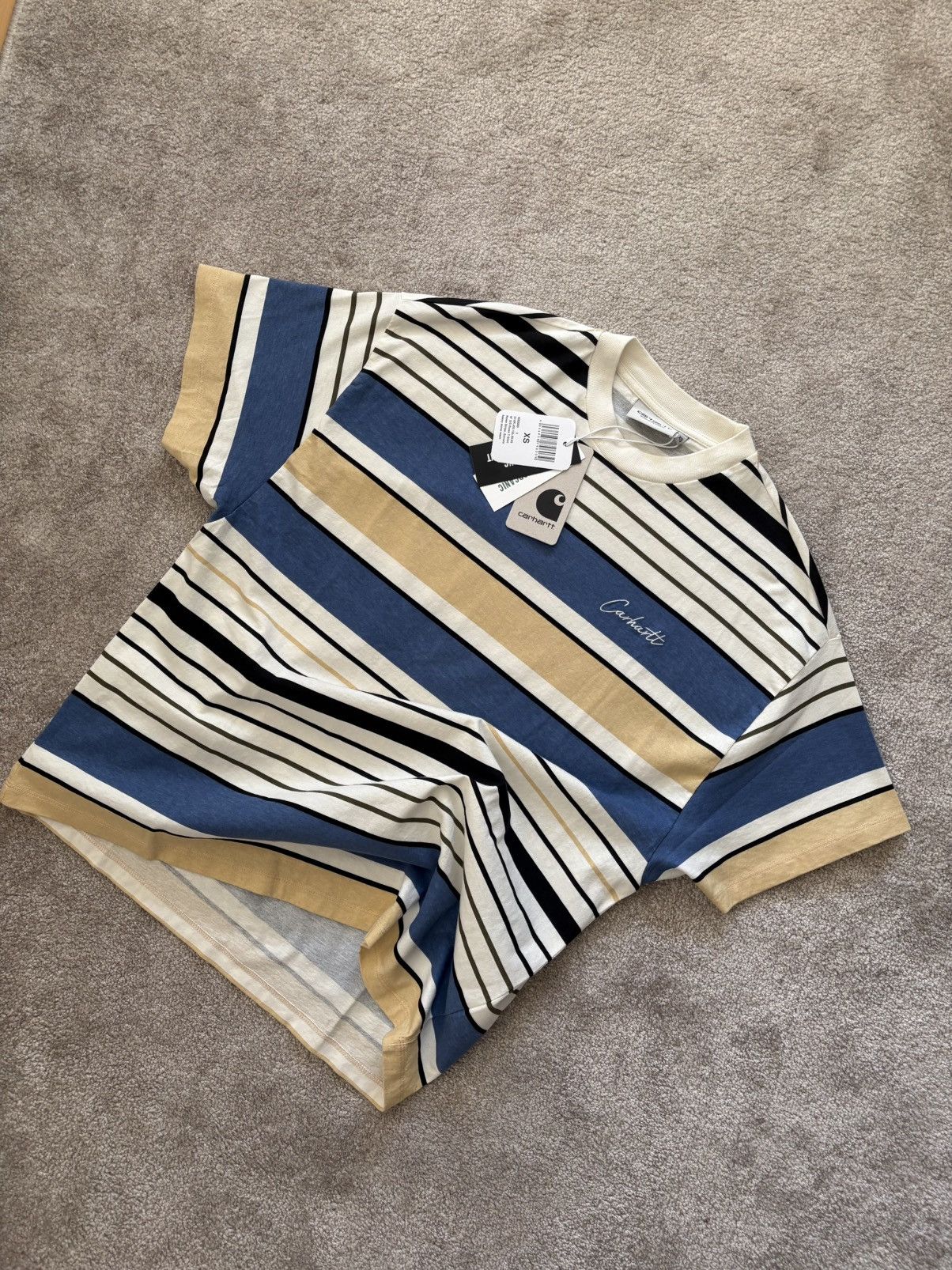 Carhartt Wip Carhartt WIP W’ S/S Rowe T-Shirt – Rowe Stripe Size US XS / EU 42 / 0 - 1 Thumbnail