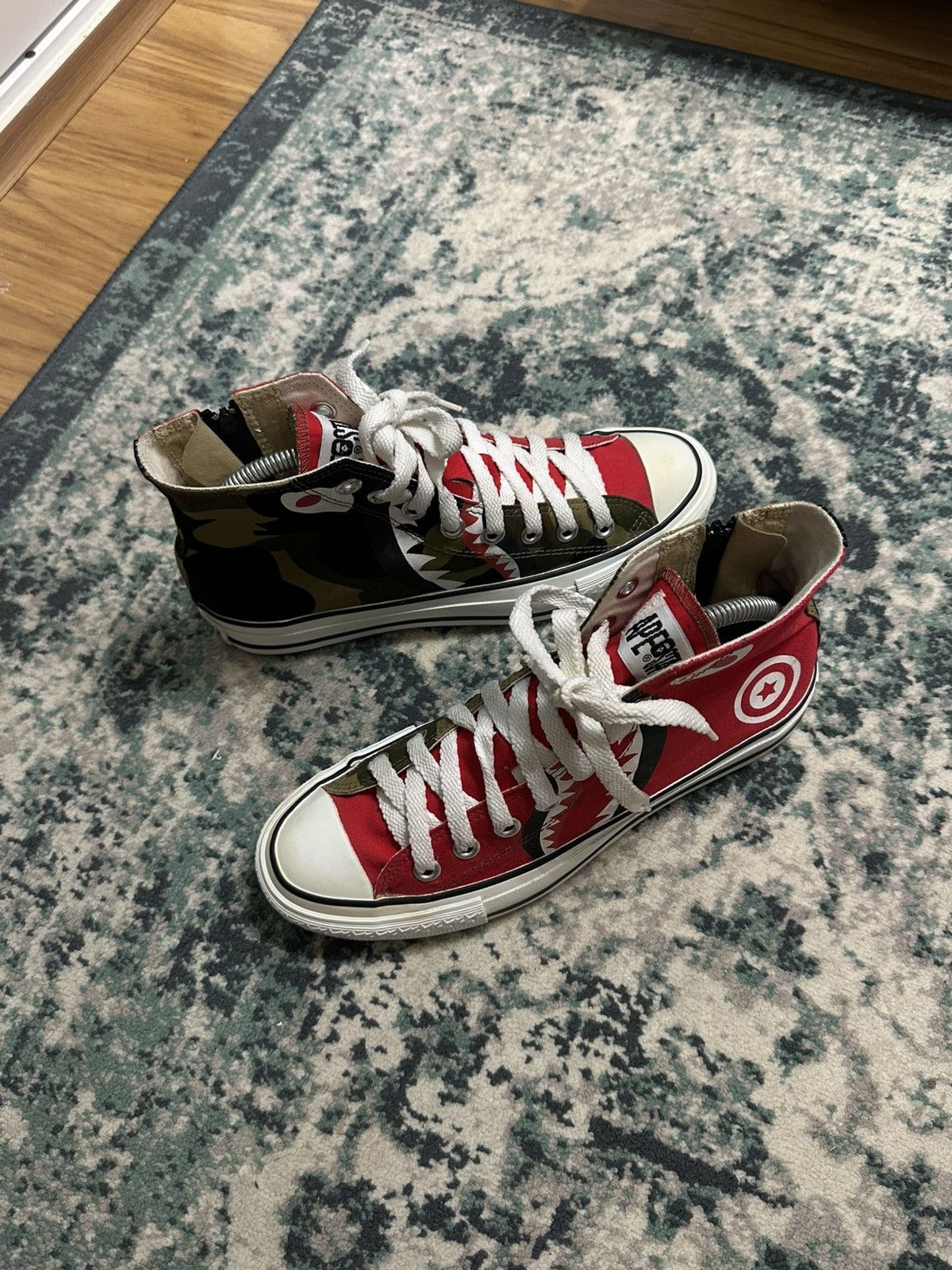 Bape A Bathing Ape Bape Ape Sta 1st Camo Shark Hi Top Sneakers Size US 6 / EU 39 - 2 Thumbnail