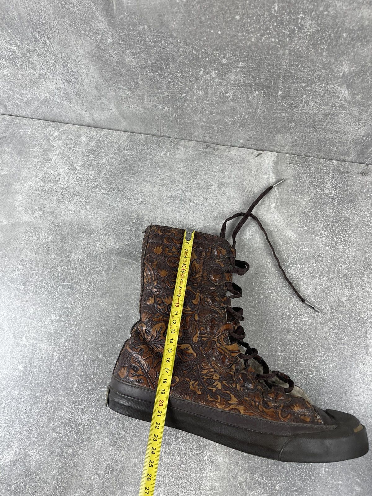 Converse Converse Jack Purcell Vintage Embosed Leather High Top Shoes Size US 6.5 / IT 36.5 - 12 Thumbnail