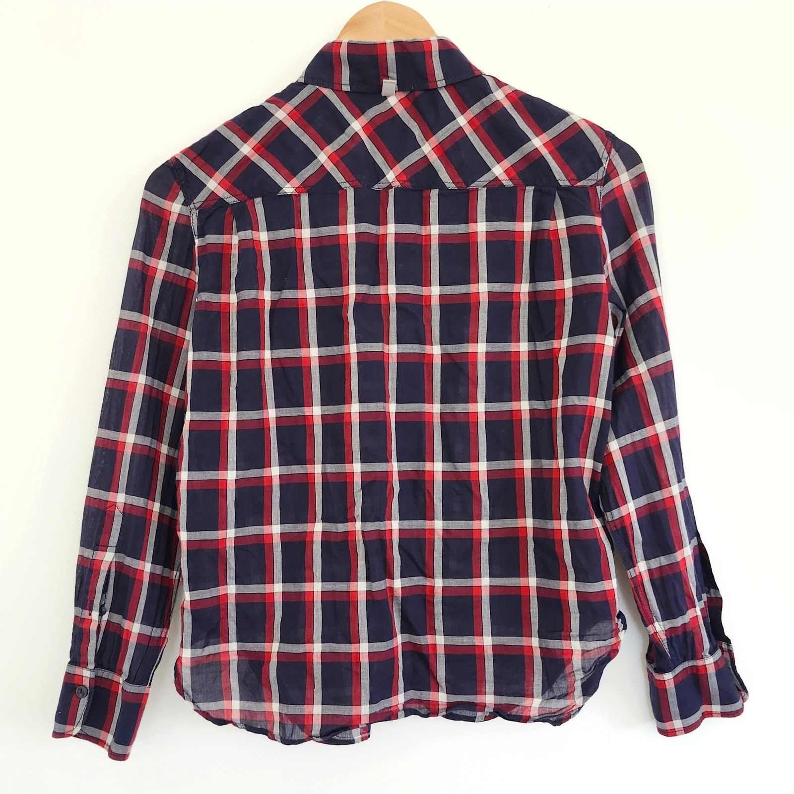 Rag & Bone Rag & Bone Robbie Plaid Cotton Long Sleeve Blouse Sz XXS Size XXS / US 00 / IT 34 - 5 Thumbnail