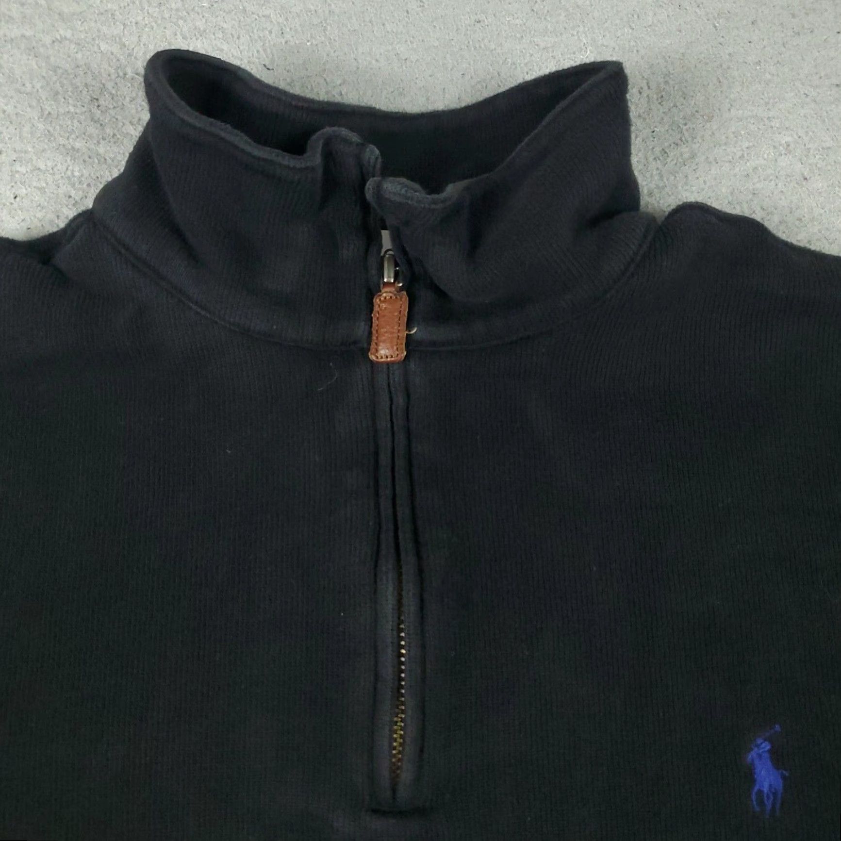 Ralph Lauren Ralph Lauren Mens XL Black Pony 1/4 Zip Pullover Sweatshirt Casual Sweater Size US XL / EU 56 / 4 - 3 Thumbnail