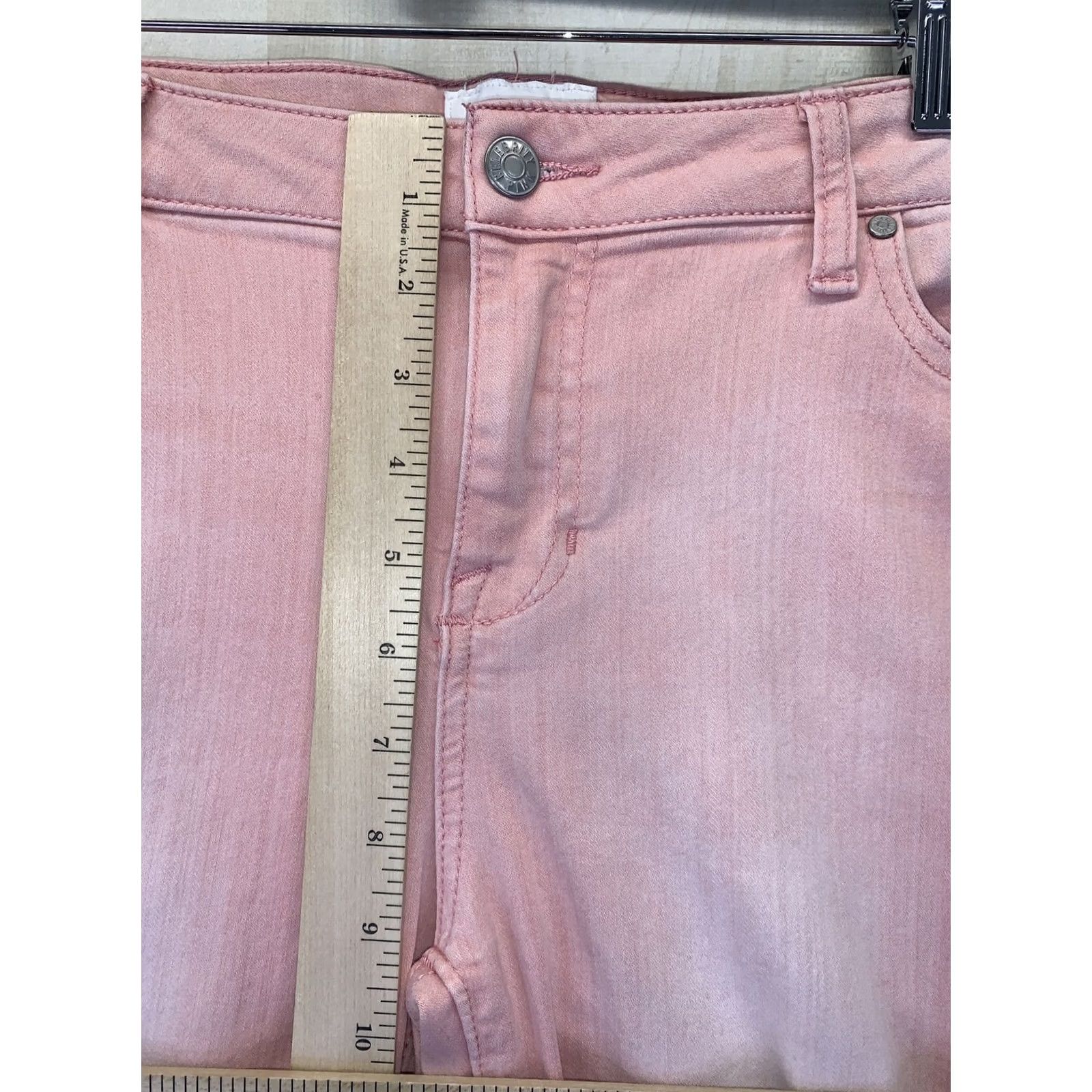 Vintage Celebrity Pink Distressed Wash Ankle Skinny Pink Stretch Womens Jegging Jeans Size 24" / US 00 / IT 34 - 3 Thumbnail