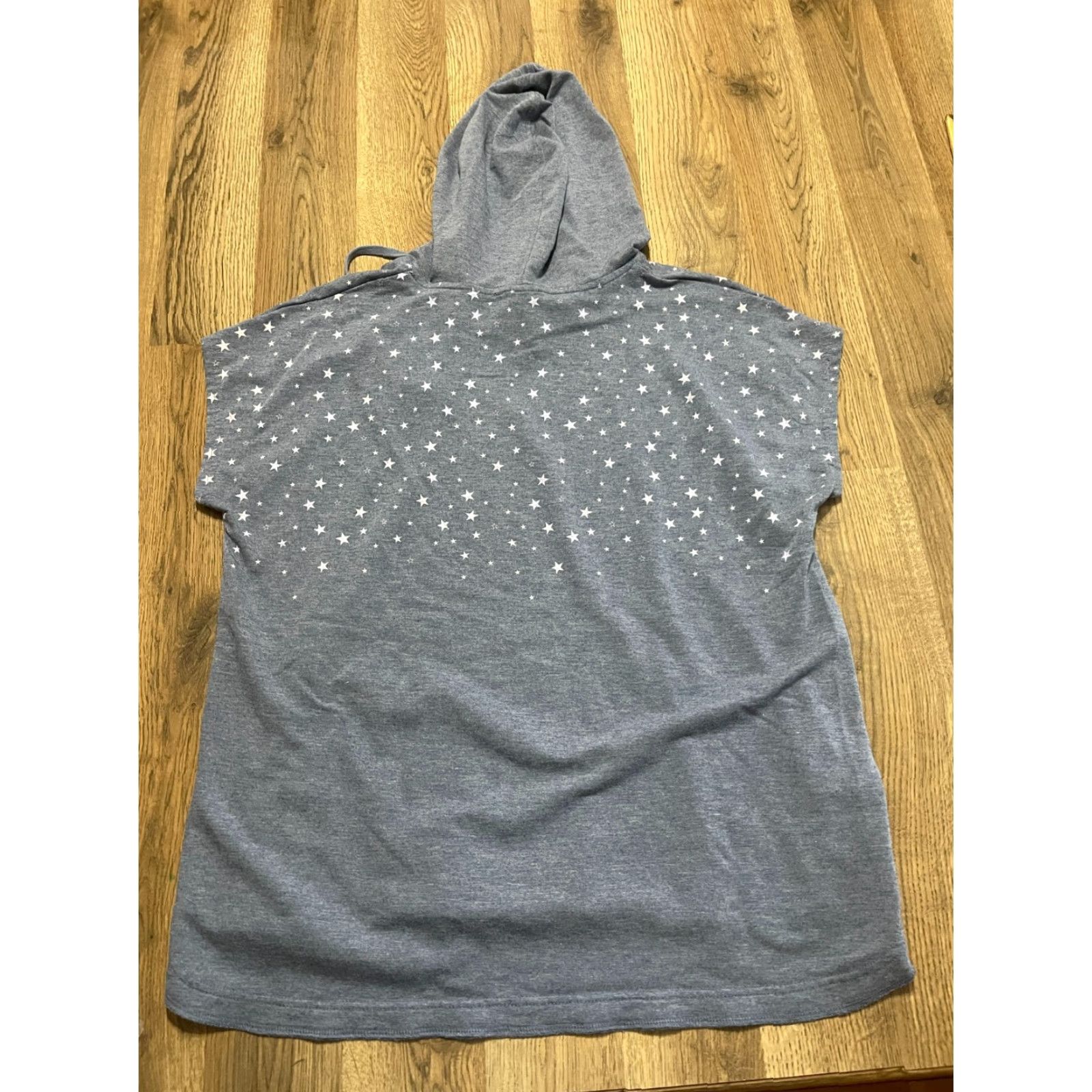 Vintage Jane & Delaney Shirt Women's Large Blue Sleeveless Hoodie Shirt Size L / US 10 / IT 46 - 2 Thumbnail