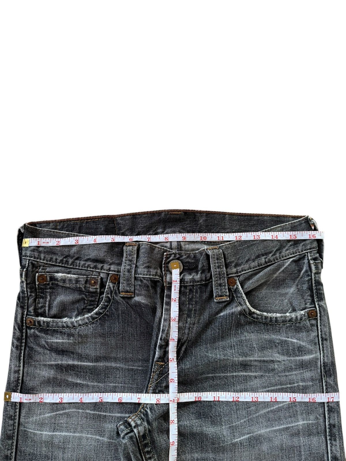 Levi's Vintage 90s Levis 502 Charcoal Wash Distressed Jeans Size US 32 / EU 48 - 6 Thumbnail
