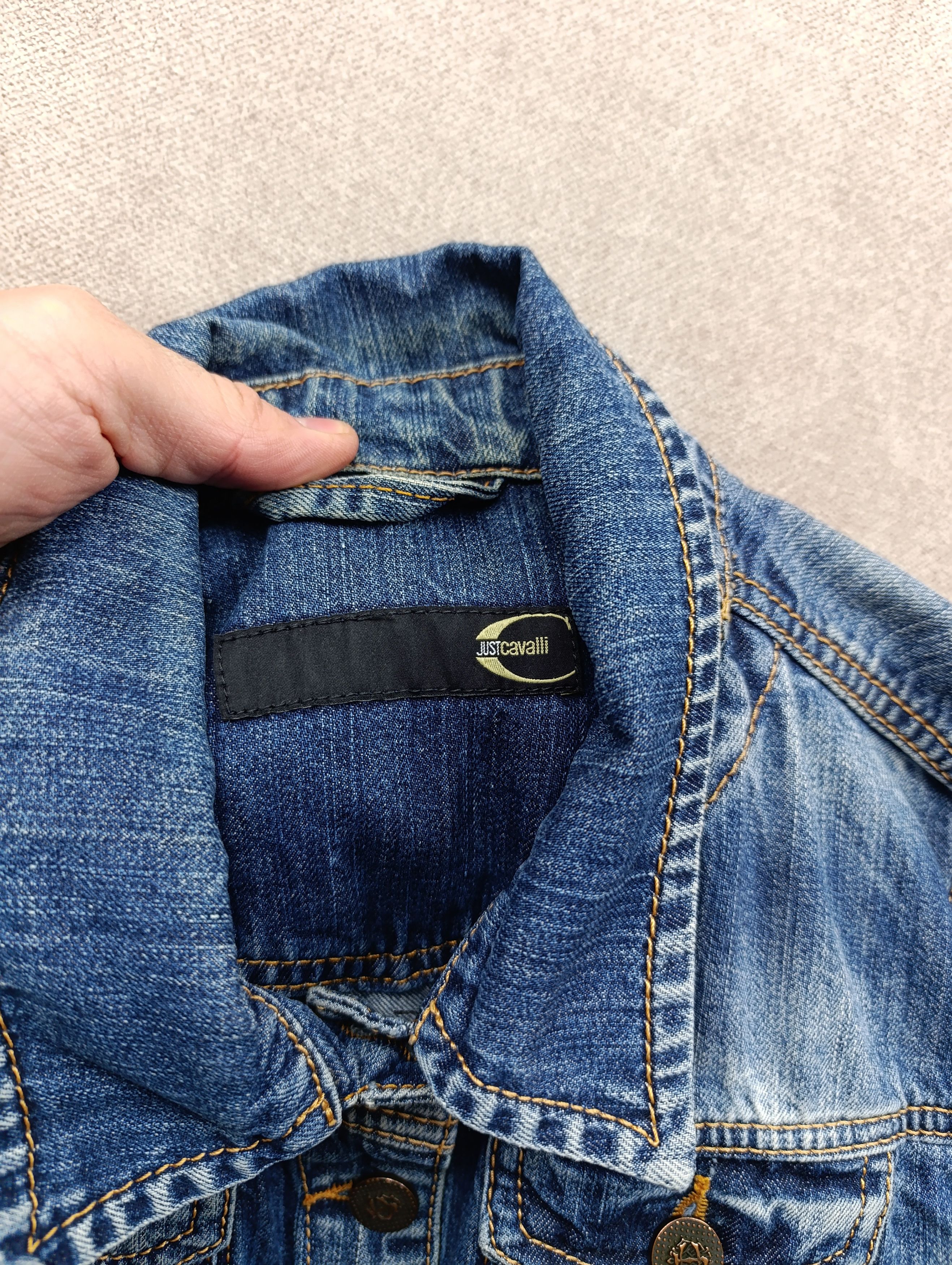 Just Cavalli Just Roberto Cavalli Vintage Womens Cropped Denim Jacket Size L / US 10 / IT 46 - 2 Thumbnail