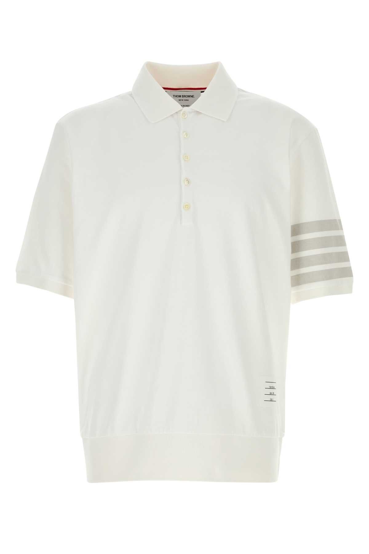 White Cotton Polo Shirt
