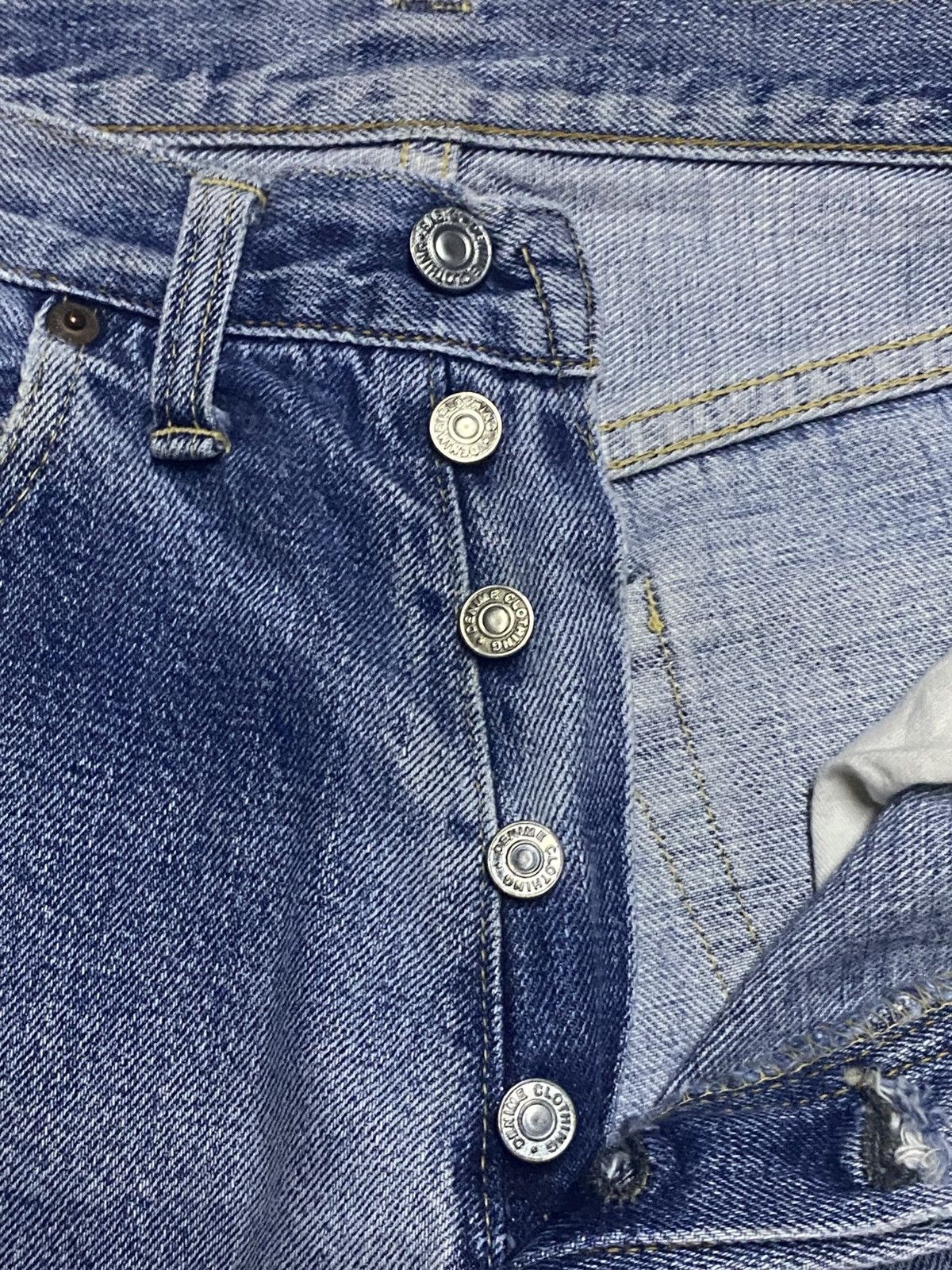 Denime Vintage DENIME 89 Selvedge Light Wash Distressed Baggy Jeans Size US 28 / EU 44 - 7 Thumbnail