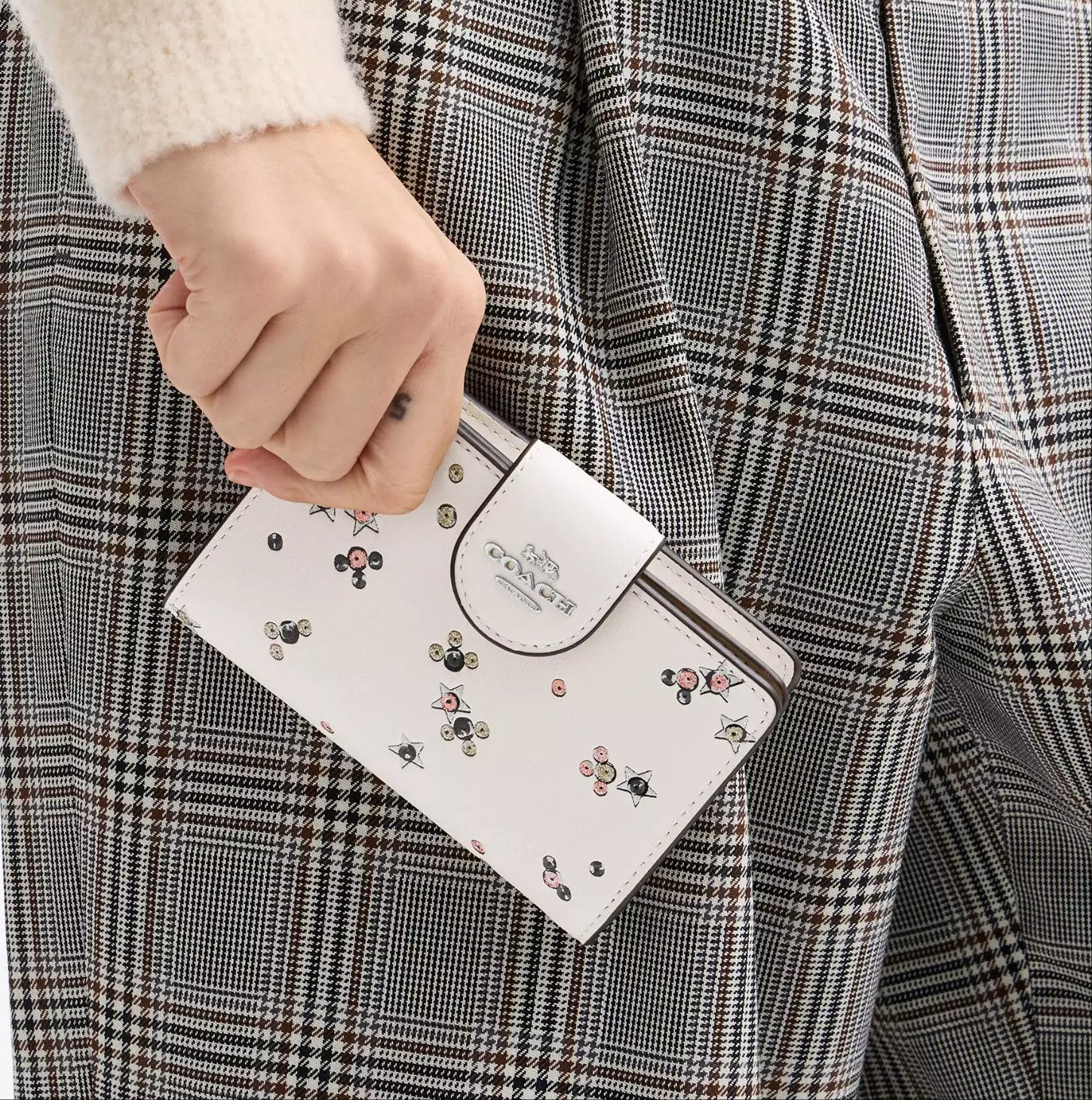 Coach NWT Coach Medium Corner Zip Wallet With Star Print CCL64 Size ONE SIZE - 7 Thumbnail