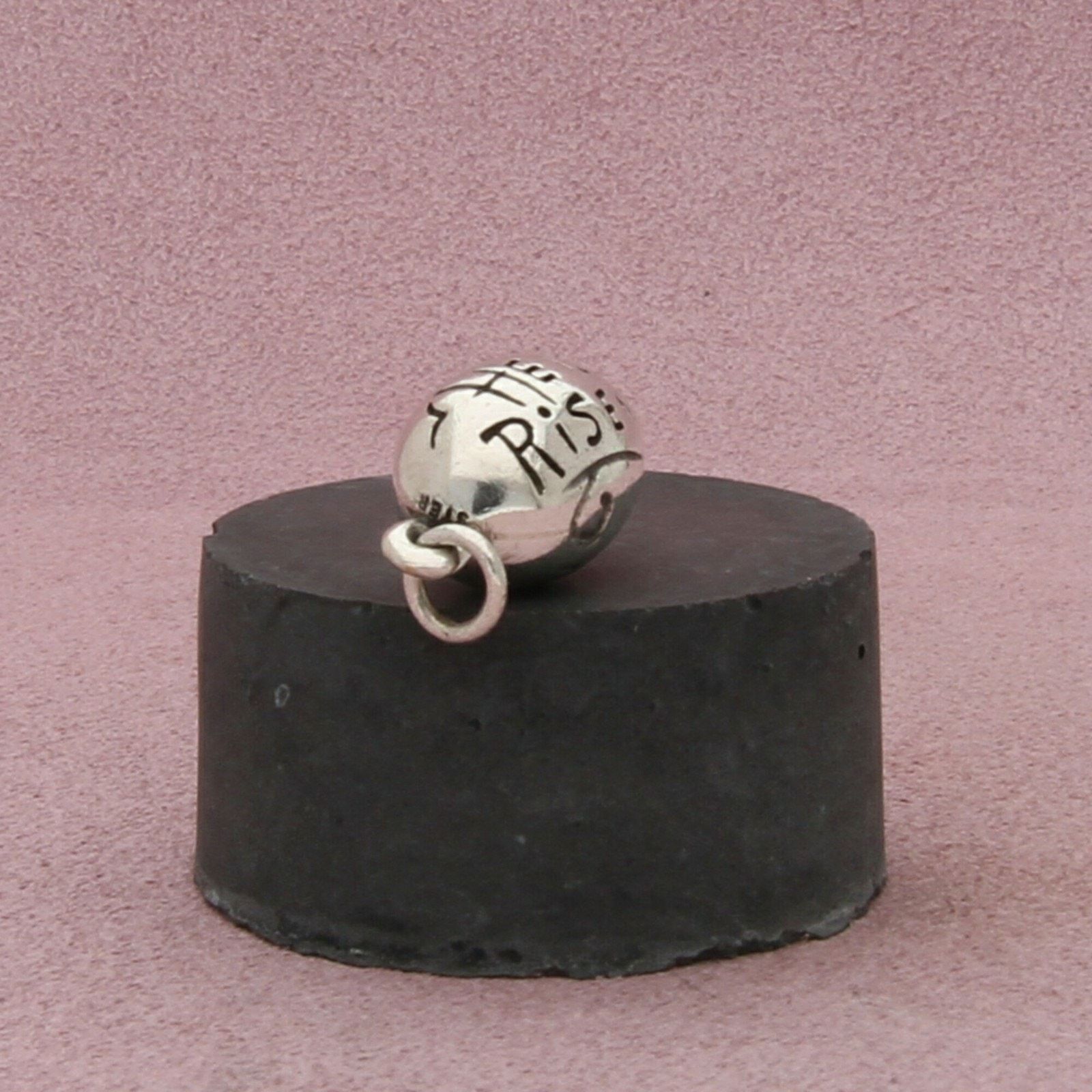 Sterling Silver sterling silver vintage he is risen easter egg charm pendant Size ONE SIZE - 3 Thumbnail