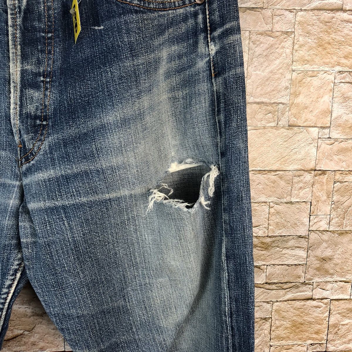 Levi's 501 Levis Blue Distressed Denim Pants #A970 Size US 30 / EU 46 - 11 Thumbnail