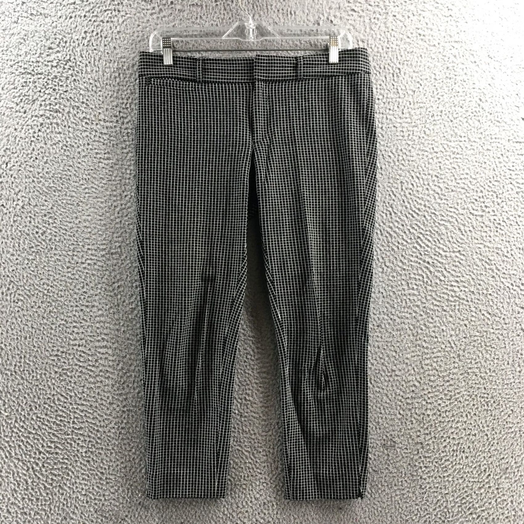 Banana Republic Banana Republic Sloan Capri Pants Womens 6P Black Gingham Zip Capris Petite Pants Indoor Casual Mens Women Girls 2? Size 28" / US 6 / IT 42 - 2 Thumbnail