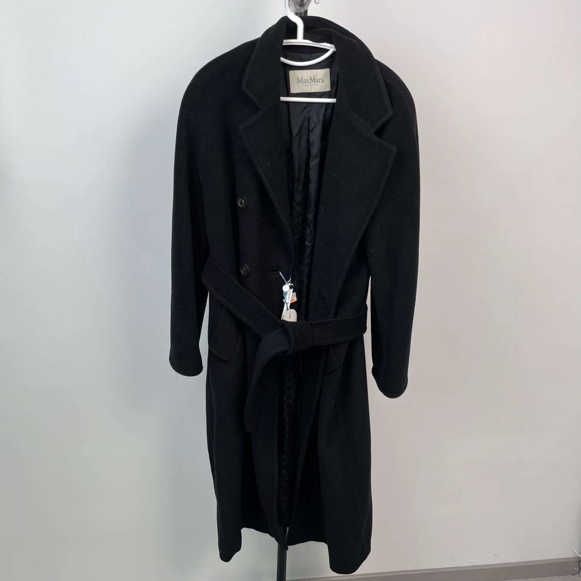 Max Mara MaxMara Wool Coat Black 160/84 Size S / US 4 / IT 40 - 1 Thumbnail