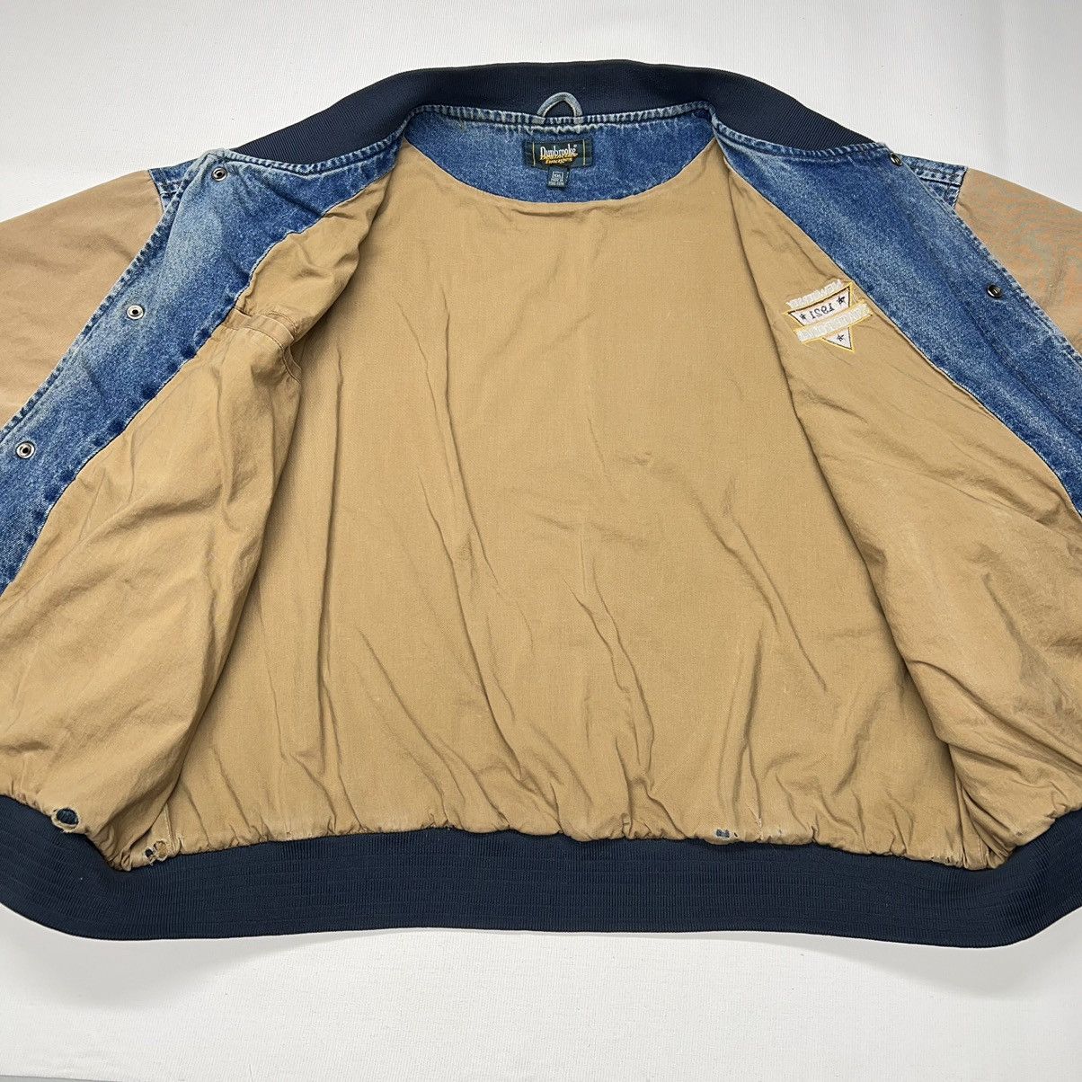 Dunbrooke × Vintage VTG Dunbrooke Denim Jacket Jersey State Police Jean Varsity Size US XXL / EU 58 / 5 - 15 Thumbnail