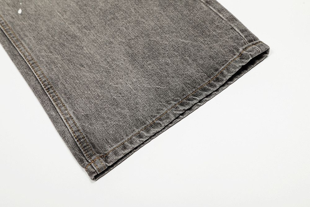 Jean American distressed washed splattered straight jeans for men Size US 32 / EU 48 - 6 Thumbnail