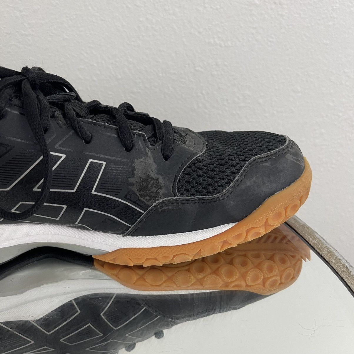 Asics ASICS Womens Black White Gel-Rocket 8 B756Y Sport Shoes Size US 9 / IT 39 - 4 Thumbnail