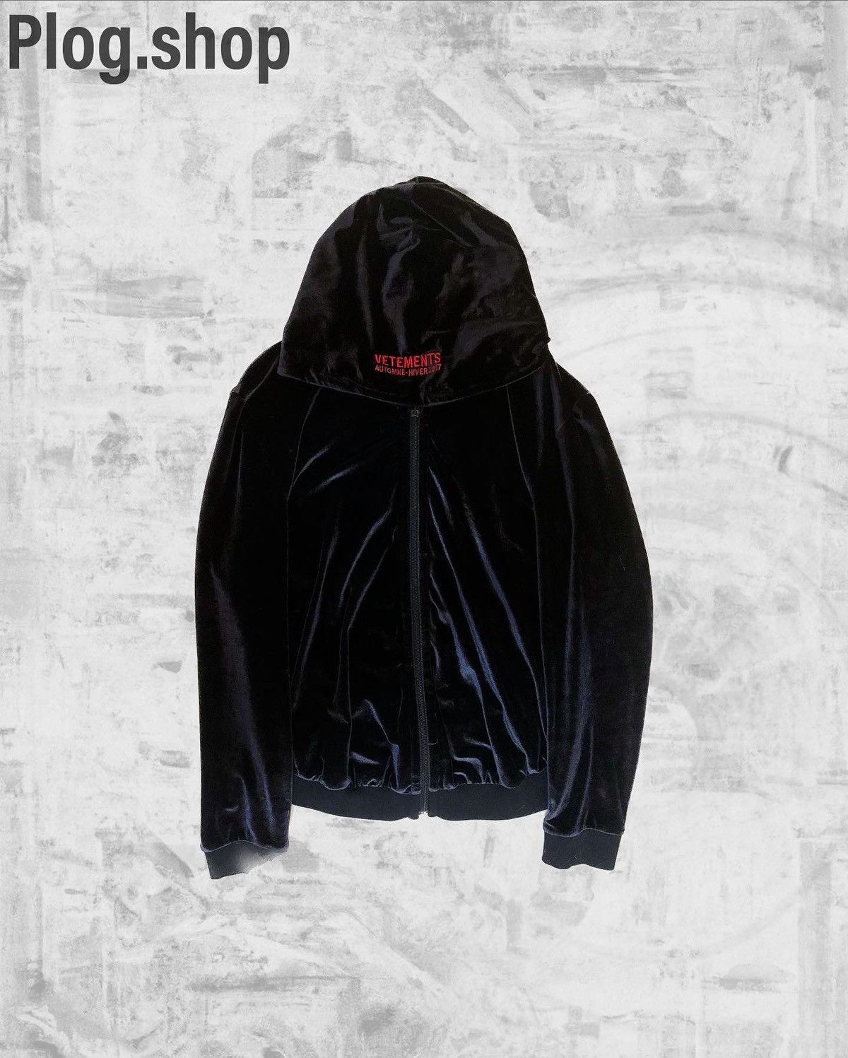 image of Vetements Velour Hoodie () in Black, Women's (Size Small)