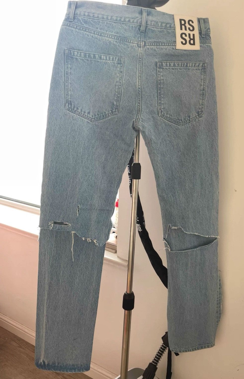 Raf Simons Raf Simons RAF SIMONS Double Layer Destroyed Denim Pants-2 Size US 31 - 2 Thumbnail