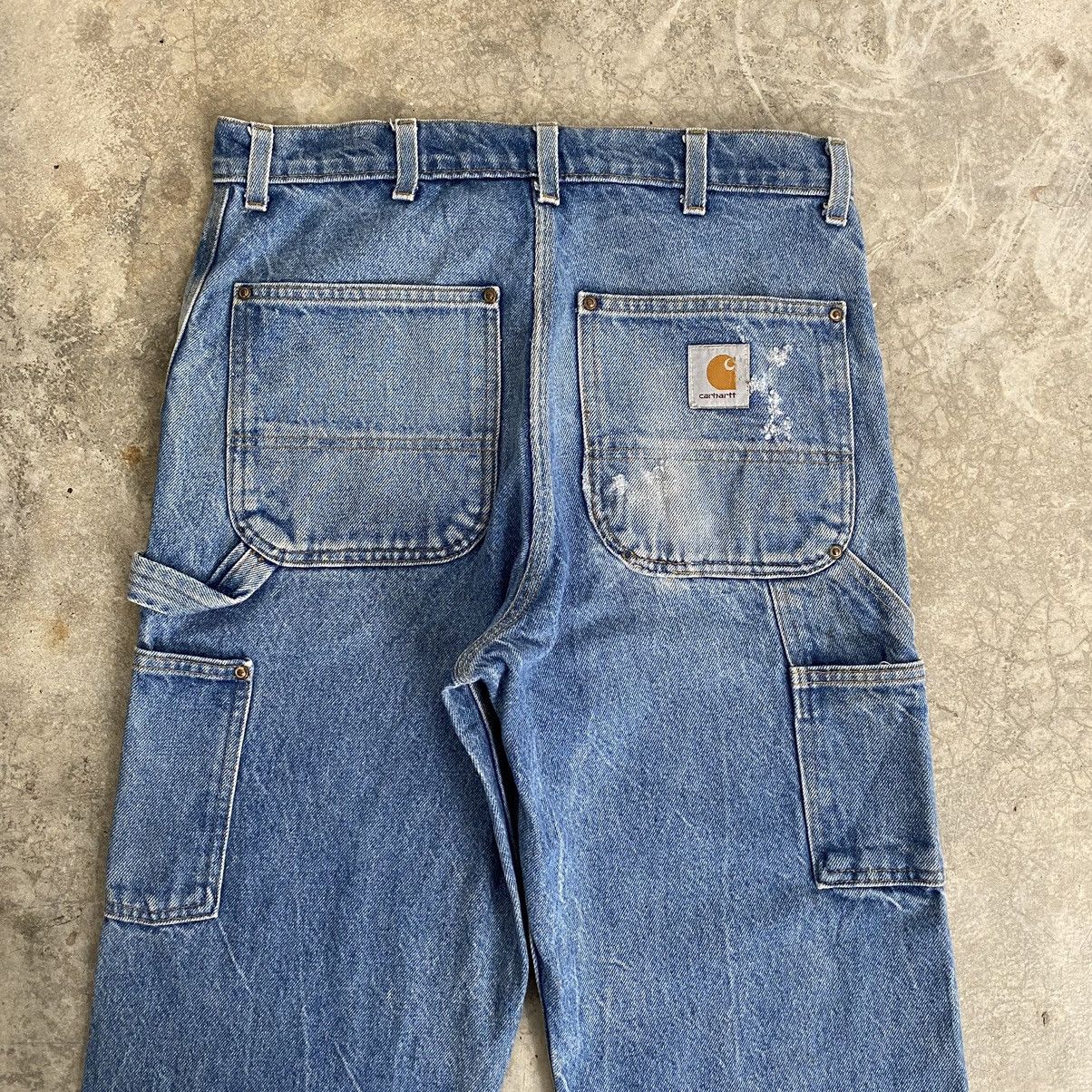 Carhartt Vintage Carhartt Faded Blue Carpenter Work Denim Jeans Size US 32 / EU 48 - 21 Thumbnail