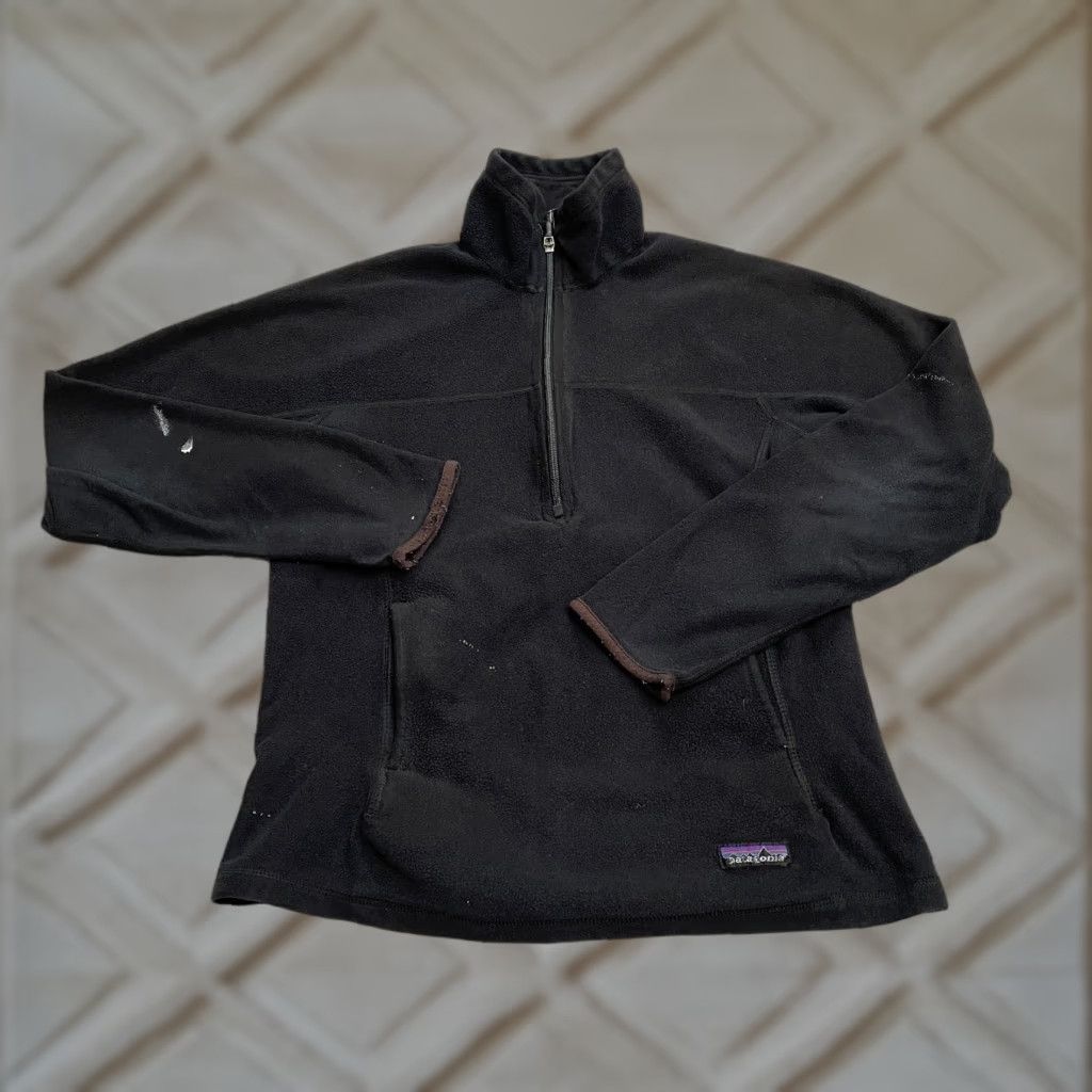Patagonia VINTAGE Patagonia Jacket Womens M Black 1/2 Zip Fleece Synchilla Outdoor Classic Outdoor Mid-Length Casual Size M / US 6-8 / IT 42-44 - 1 Thumbnail