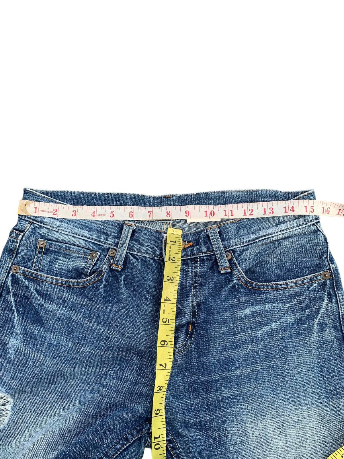 Kapital LOWRYS FARM RED EAR SELVEDGE JAPANESE DISTRESSED DENIM Size US 31 - 19 Thumbnail