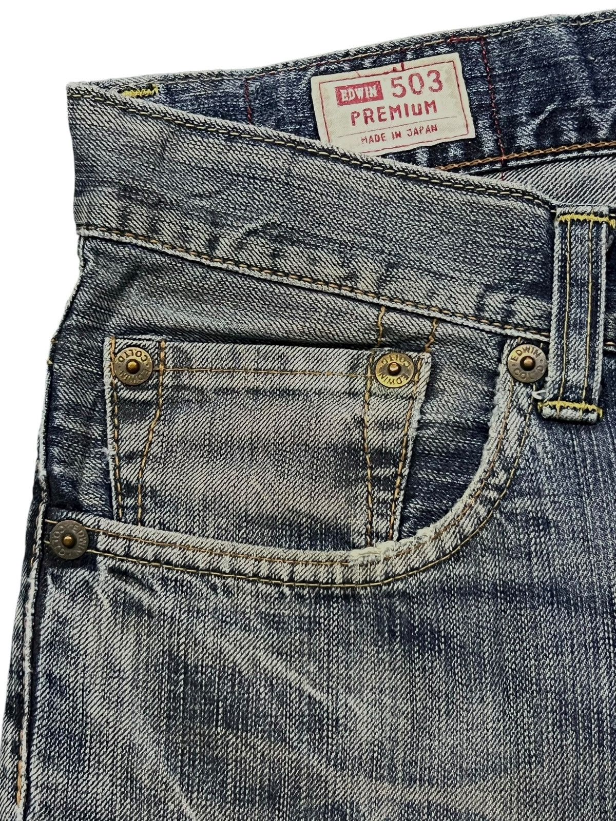 Edwin Vintage Edwin 503 Japan - Faded Rusty Wash, Distressed Jeans Size US 35 - 8 Thumbnail
