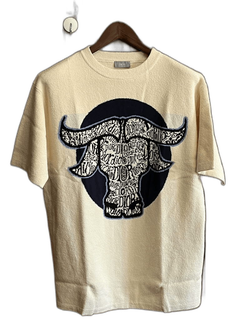 Dior beige dior unisex t-shirt with logo Size US M / EU 48-50 / 2 - 1 Thumbnail