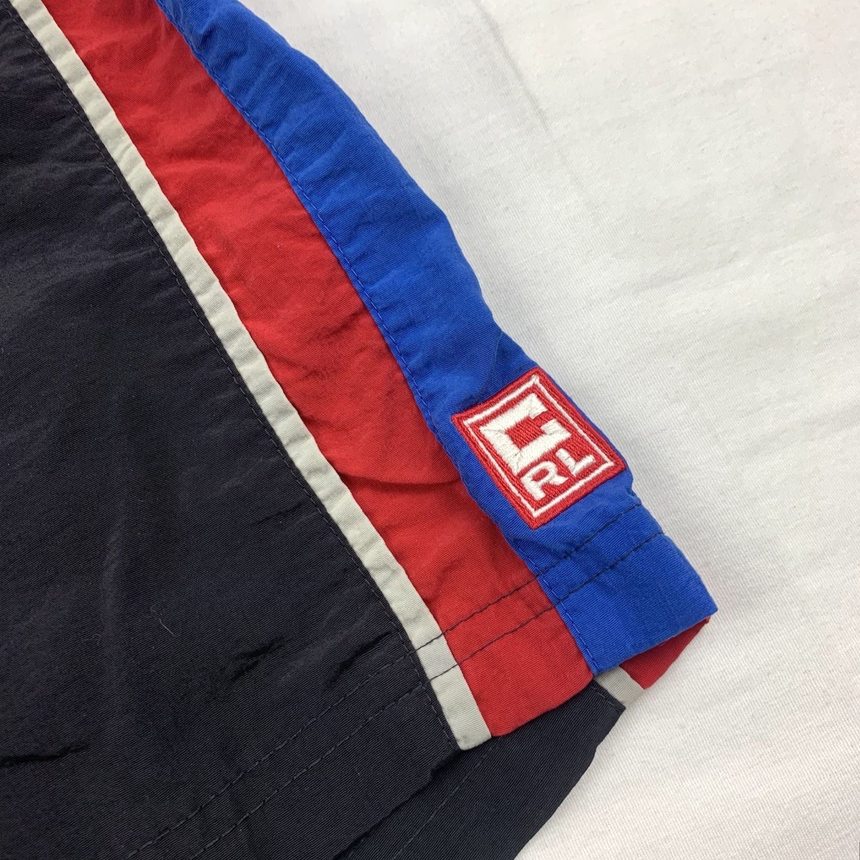 Chaps VINTAGE Chaps Ralph Lauren Swim Trunks Men M Black 90s Big Logo Spellout Size US 31 - 3 Thumbnail