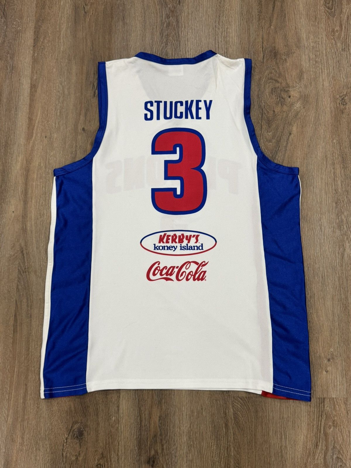 Vintage Detroit Pistons Rodney Stuckey Jersey Large White SGA Made Size US L / EU 52-54 / 3 - 4 Thumbnail