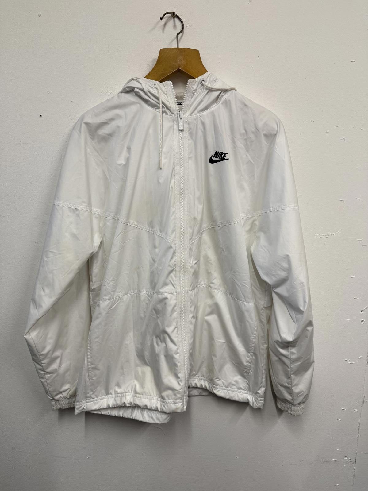 Nike Nike White Lightweight Hooded Windbreaker Jacket XS Size US XS / EU 42 / 0 - 1 Thumbnail