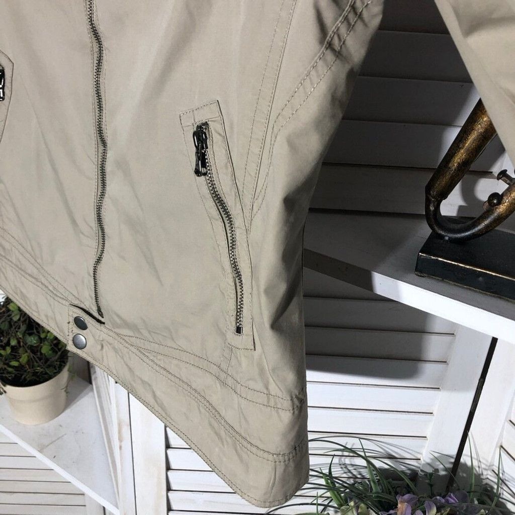 Kenneth Cole Keneth Cole Bomber Jacket Zip Pockets Collar Beige sz M Size US M / EU 48-50 / 2 - 16 Thumbnail