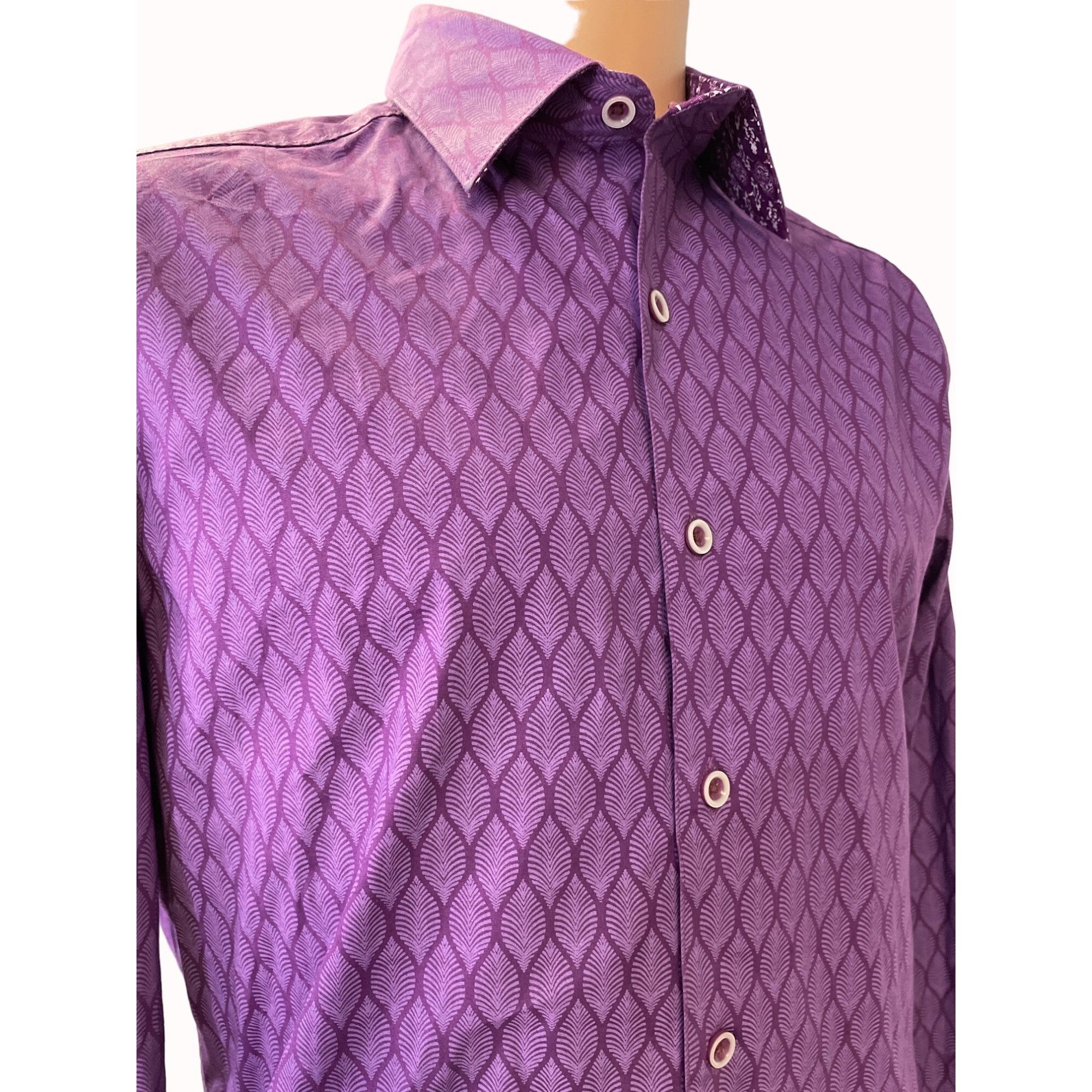 Robert Graham Robert Graham Men's Purple geometric Button Down Shirt Size Size US S / EU 44-46 / 1 - 2 Thumbnail