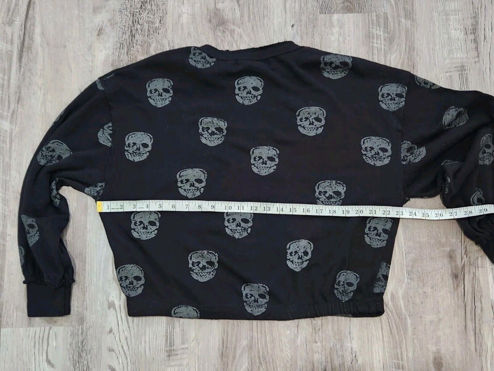 Designer Vintage Havana Sweater Medium Black Skulls Puffy sleeve Size M / US 6-8 / IT 42-44 - 6 Thumbnail
