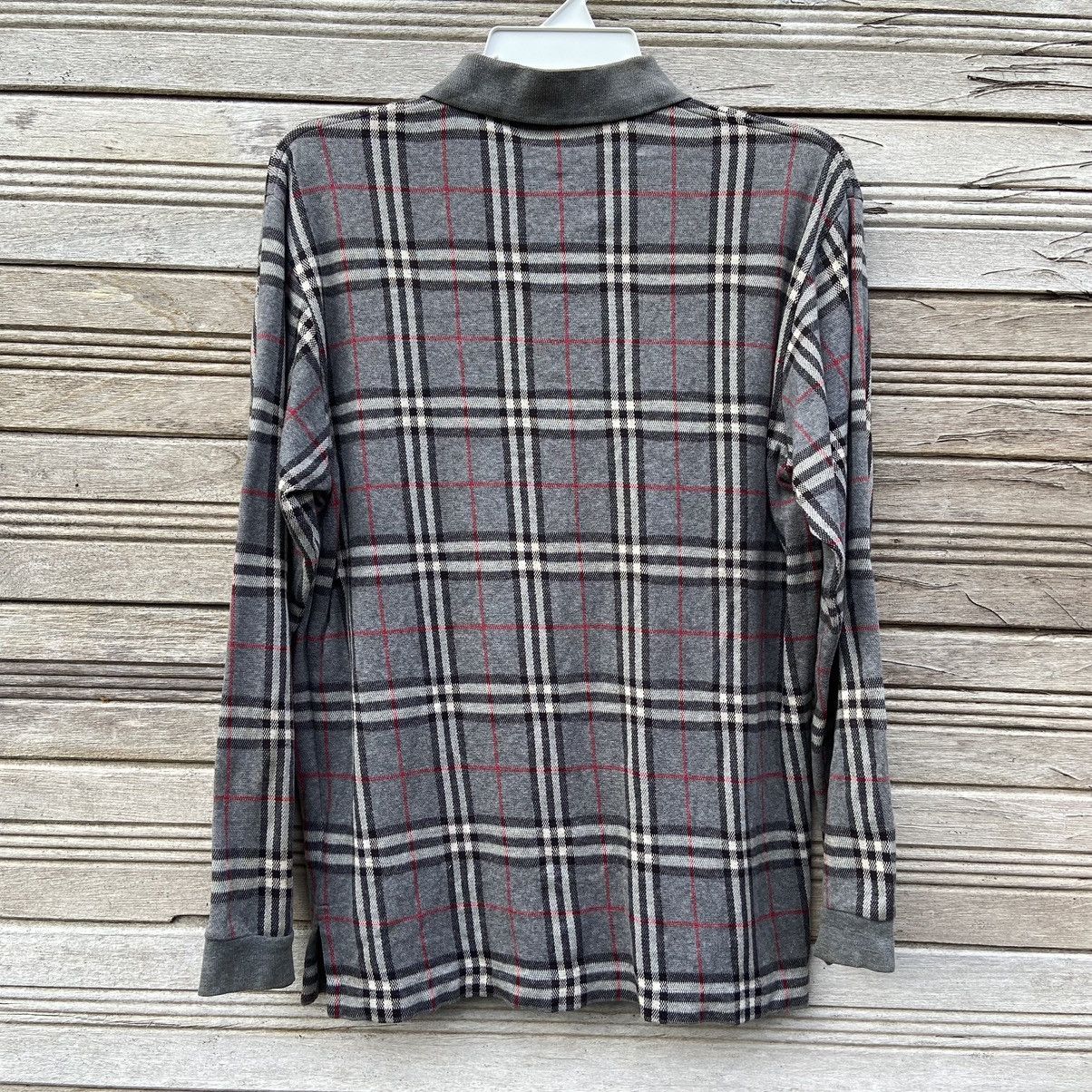 Burberry × Designer × Vintage Vintage Burberrys Checker LongSleeve Polos Shirt Size US M / EU 48-50 / 2 - 3 Thumbnail