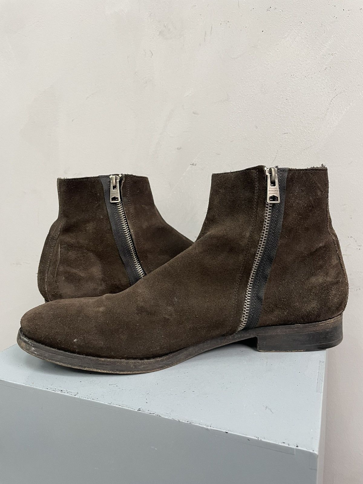 Allsaints All Saints brown ankle boots premium suede classic style Size US 12 / EU 45 - 7 Thumbnail