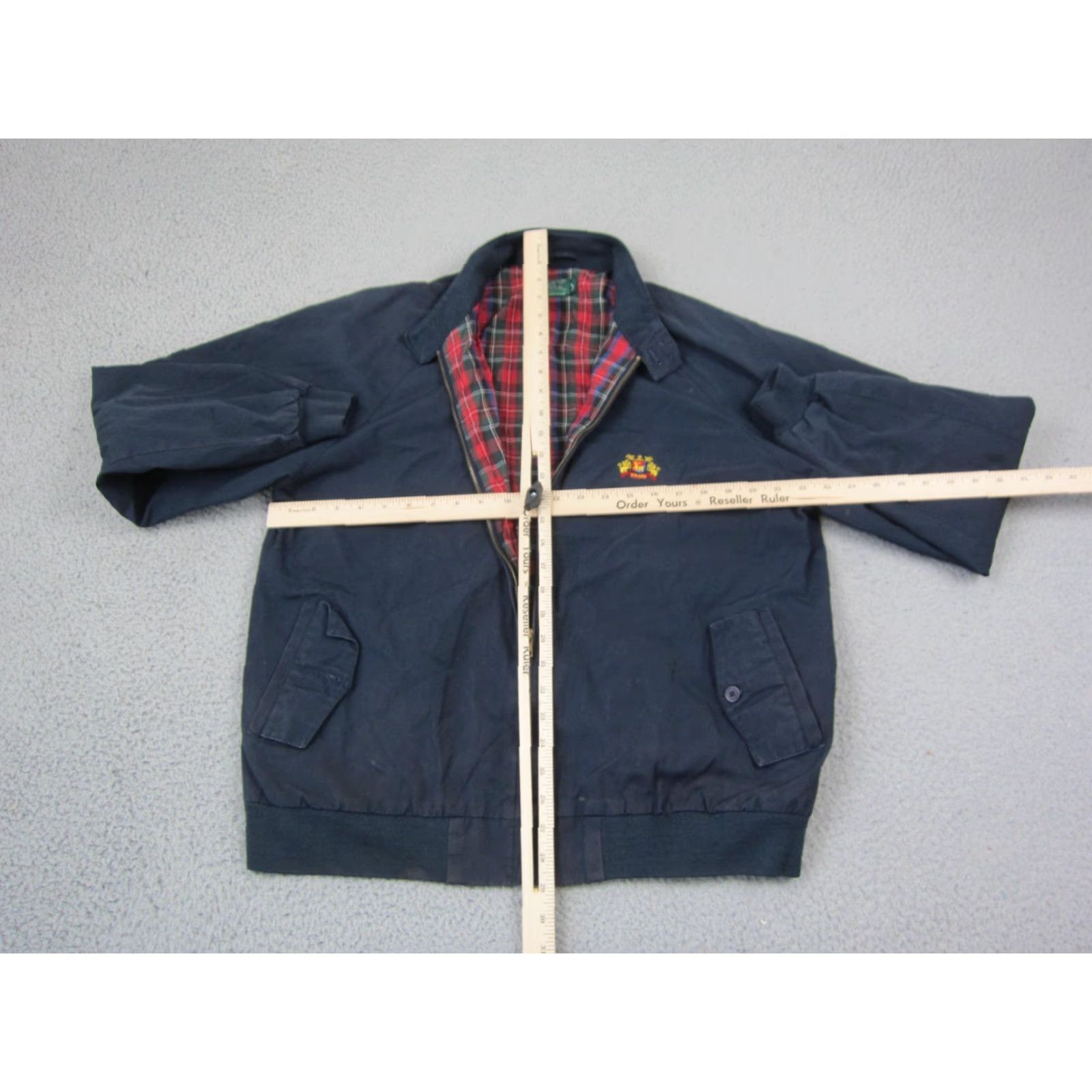 Izod VINTAGE IZOD Jacket Mens M Blue Bomber Full Zip Plaid Lined 90s Classic Preppy Mens Size US M / EU 48-50 / 2 - 6 Thumbnail