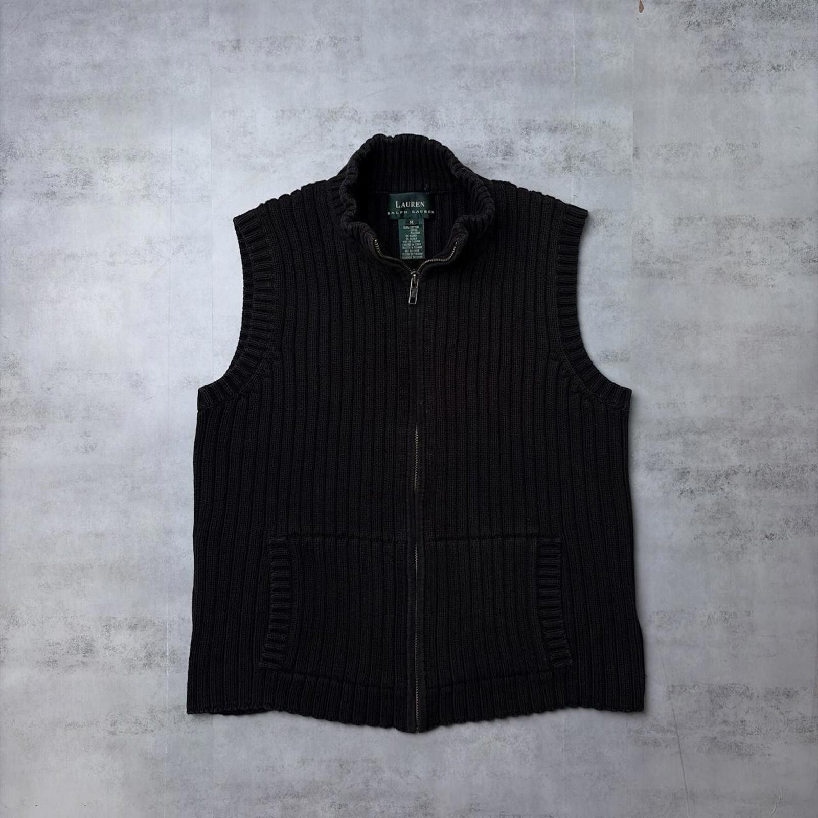Lauren Ralph Lauren Vintage Black Ralph Lauren Grunge Knit Vest Size M / US 6-8 / IT 42-44 - 1 Thumbnail