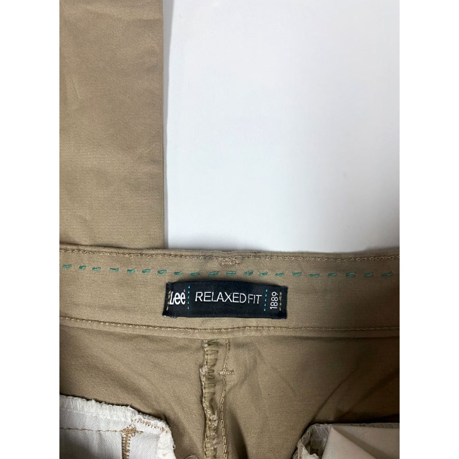 Lee Lee Womens Pants 32 Beige relaxed chino straight Pants Regular Women Beige 32 in 32 in Chino Womens Size 24" / US 00 / IT 34 - 4 Thumbnail