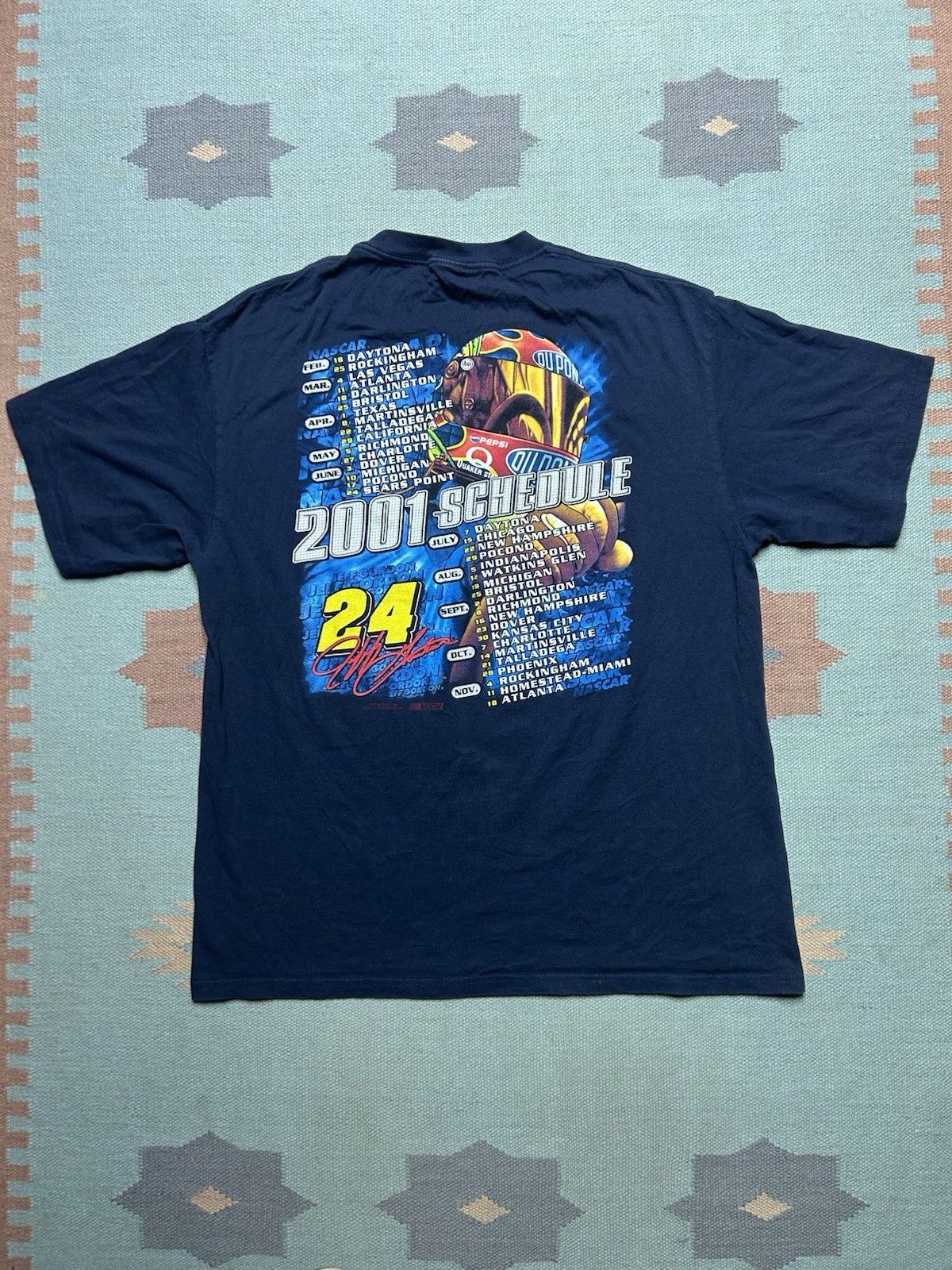 Vintage Vtg graphic t shirt 2001 Winston cup nascar Jeff Gordon XL Size US XL / EU 56 / 4 - 4 Thumbnail