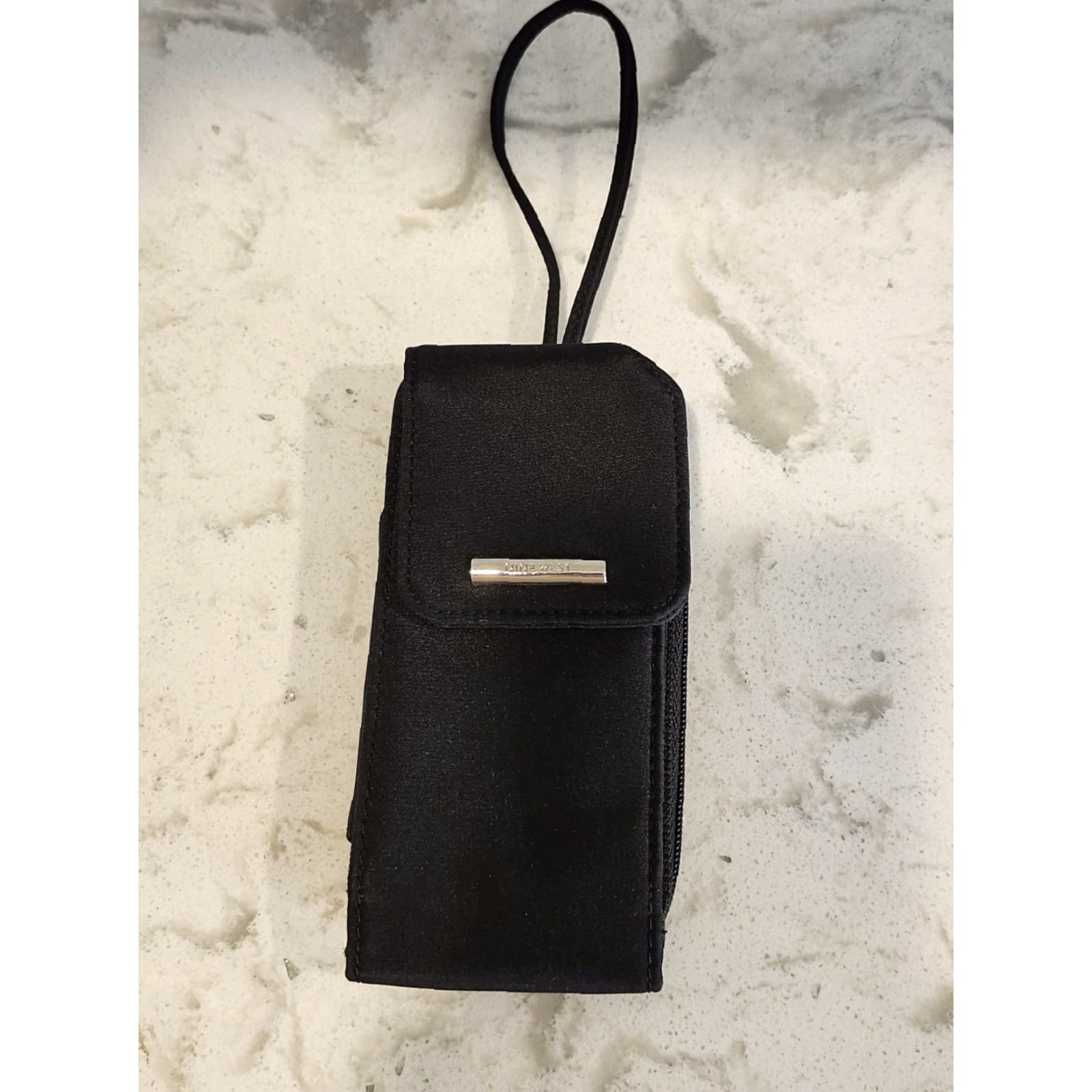 Nine West Nine West Sport Pouch Black Faux Leather Nylon Wristlet Card Holder Small Unisex Adults Men Women Bag Accessories Size ONE SIZE - 2 Thumbnail