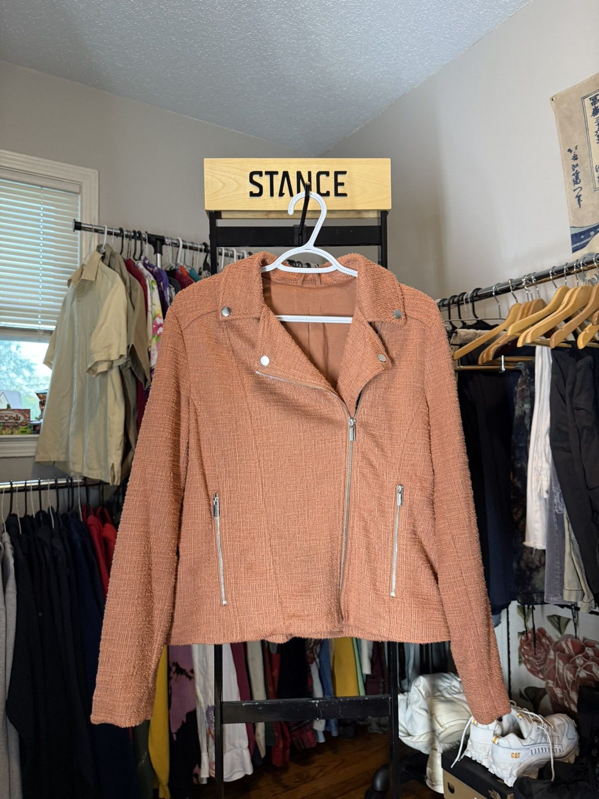 Other Textured Knit Biker Jacket Size US S / EU 44-46 / 1 - 1 Thumbnail