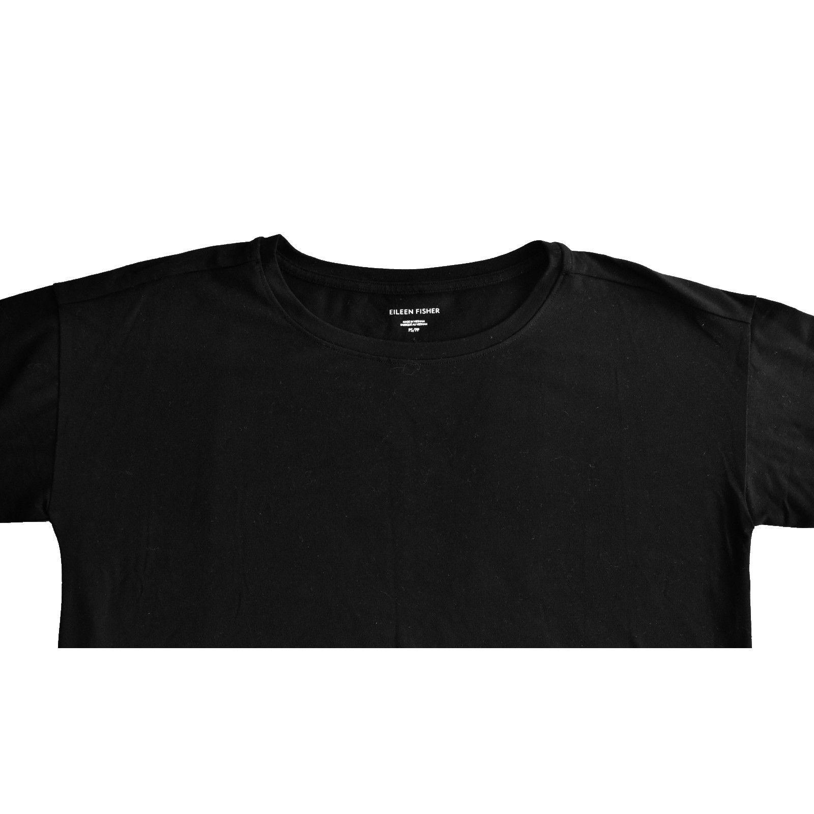 Eileen Fisher EILEEN FISHER Black Stretch Cotton Short Sleeve Dress Sz PS Size S / US 4 / IT 40 - 4 Thumbnail