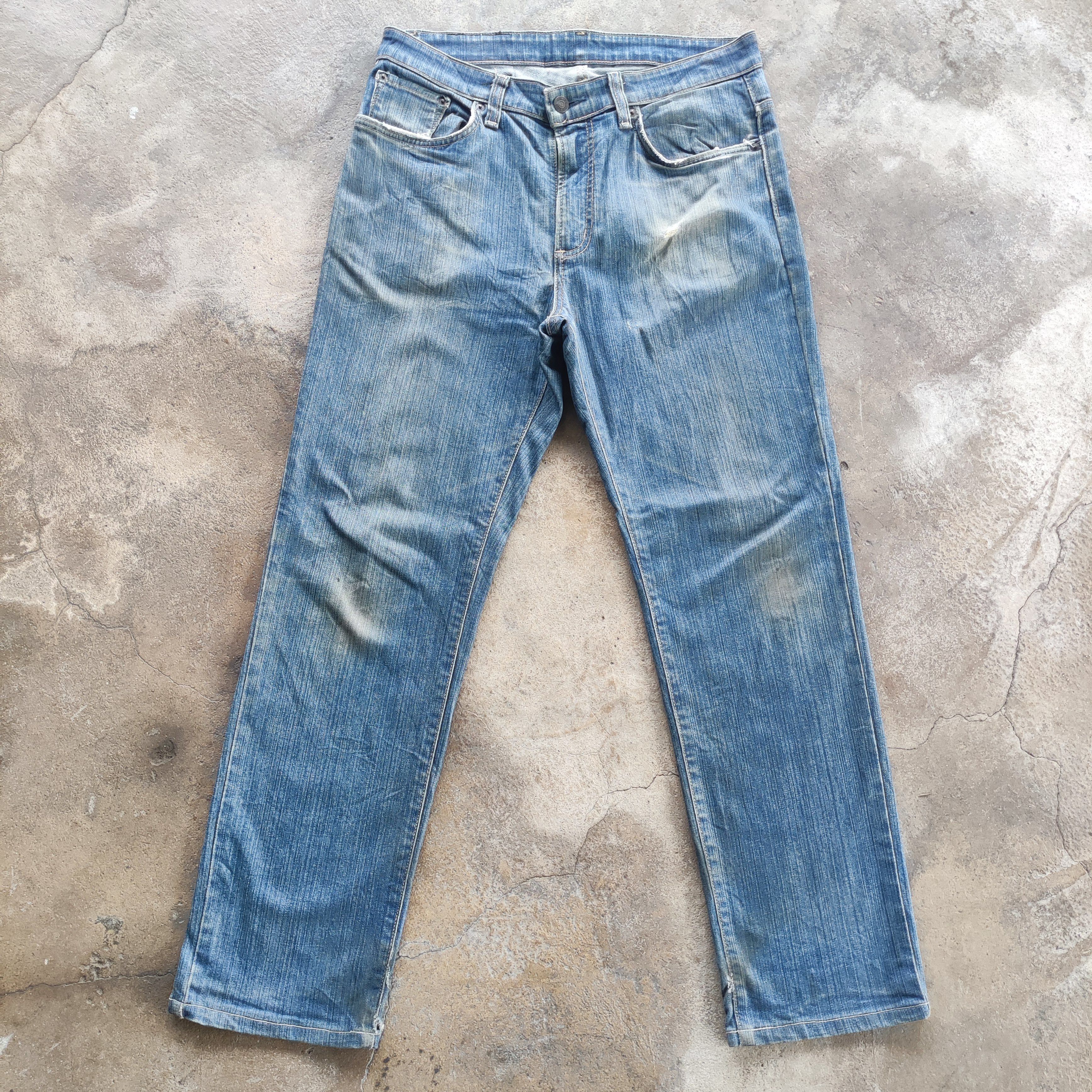 Edwin Vintage Edwin Brand Straight Cut Jeans Faded Ripped Pants Size US 34 / EU 50 - 1 Thumbnail