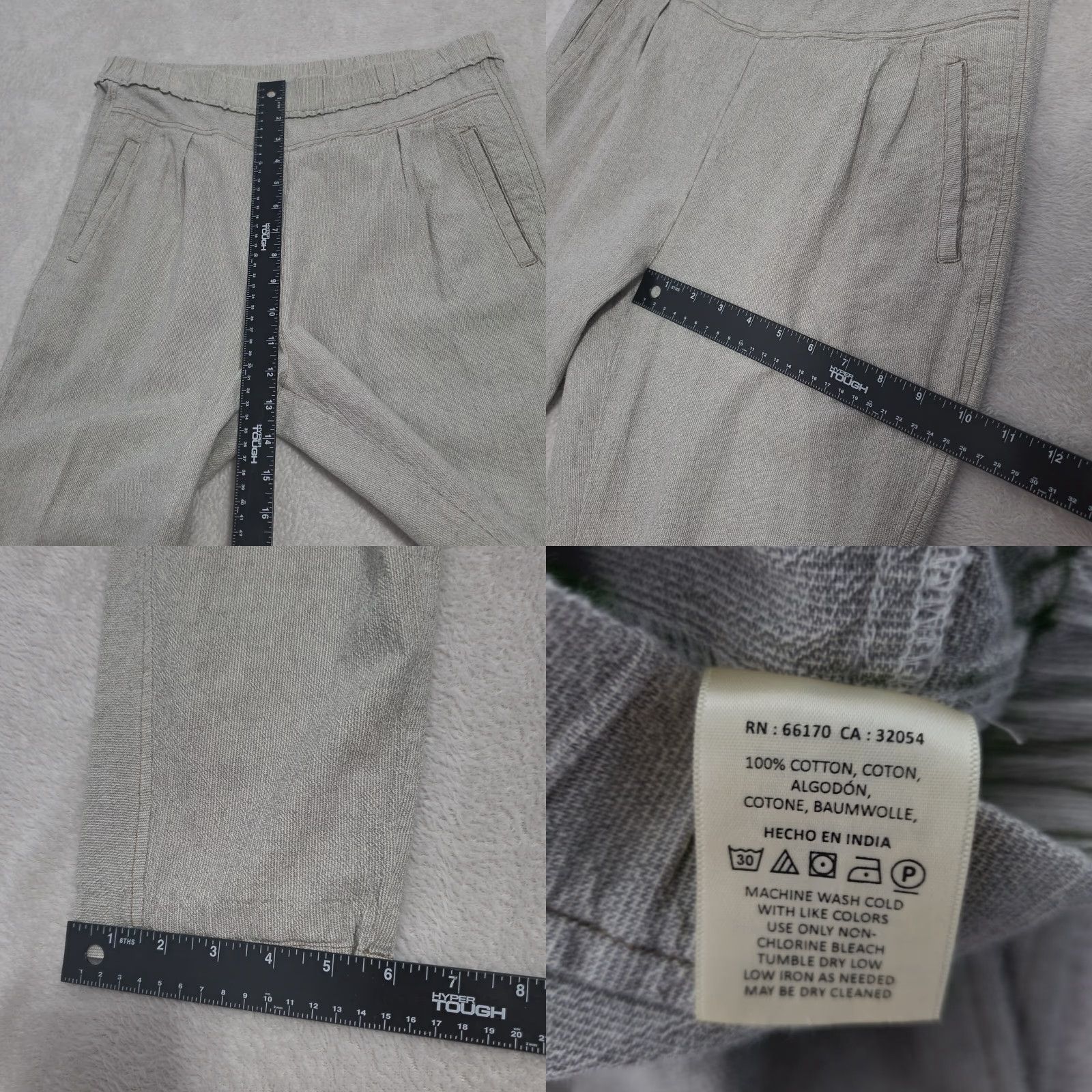 Anthropologie Anthropologie Womens Pants S Gray Pull On Ankle Crop High Waist Cotton Size 28" / US 6 / IT 42 - 8 Thumbnail