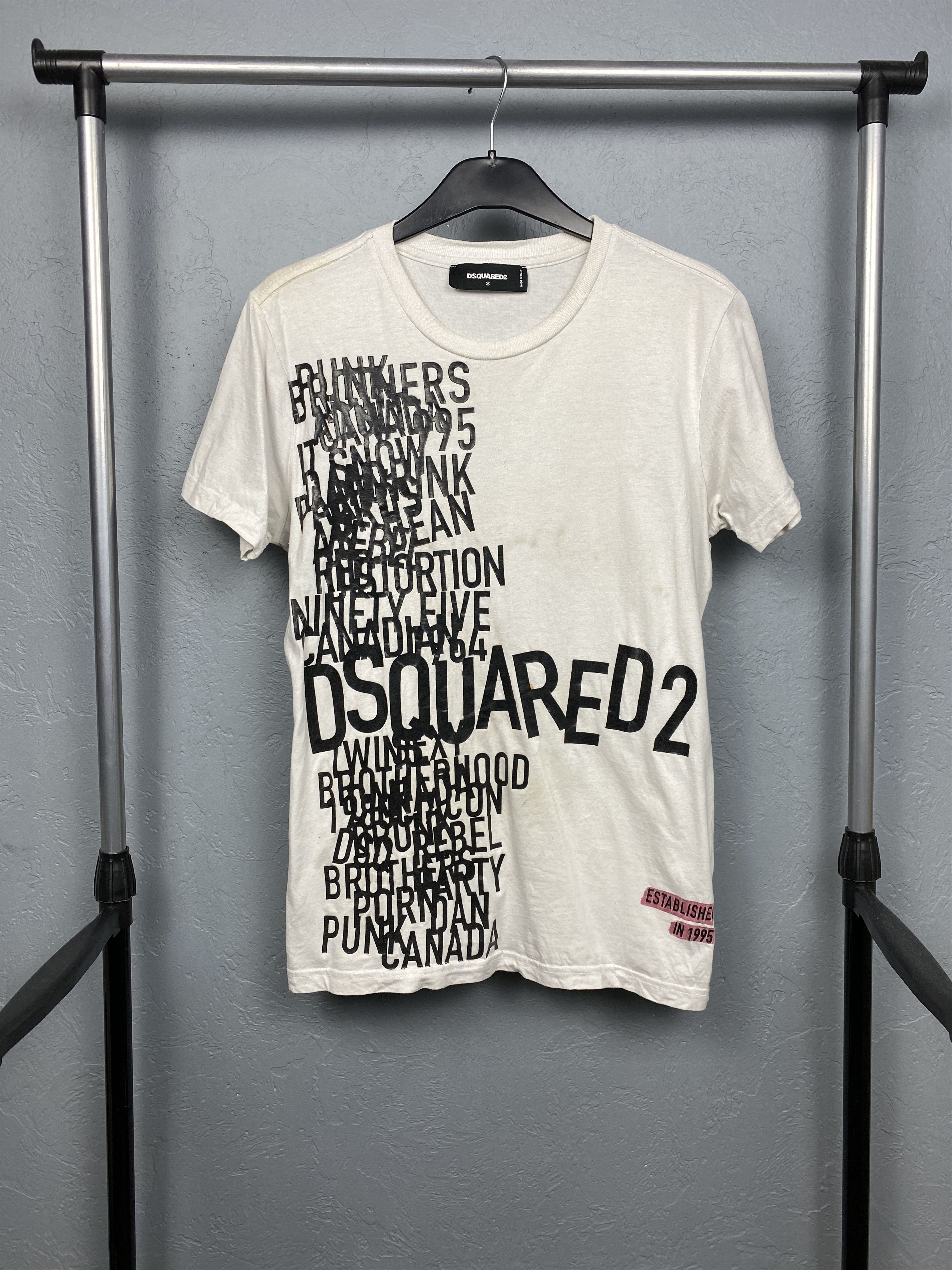 Dsquared2 Dsquared2 Vintage Mens Distressed T-Shirt Size US S / EU 44-46 / 1 - 1 Thumbnail