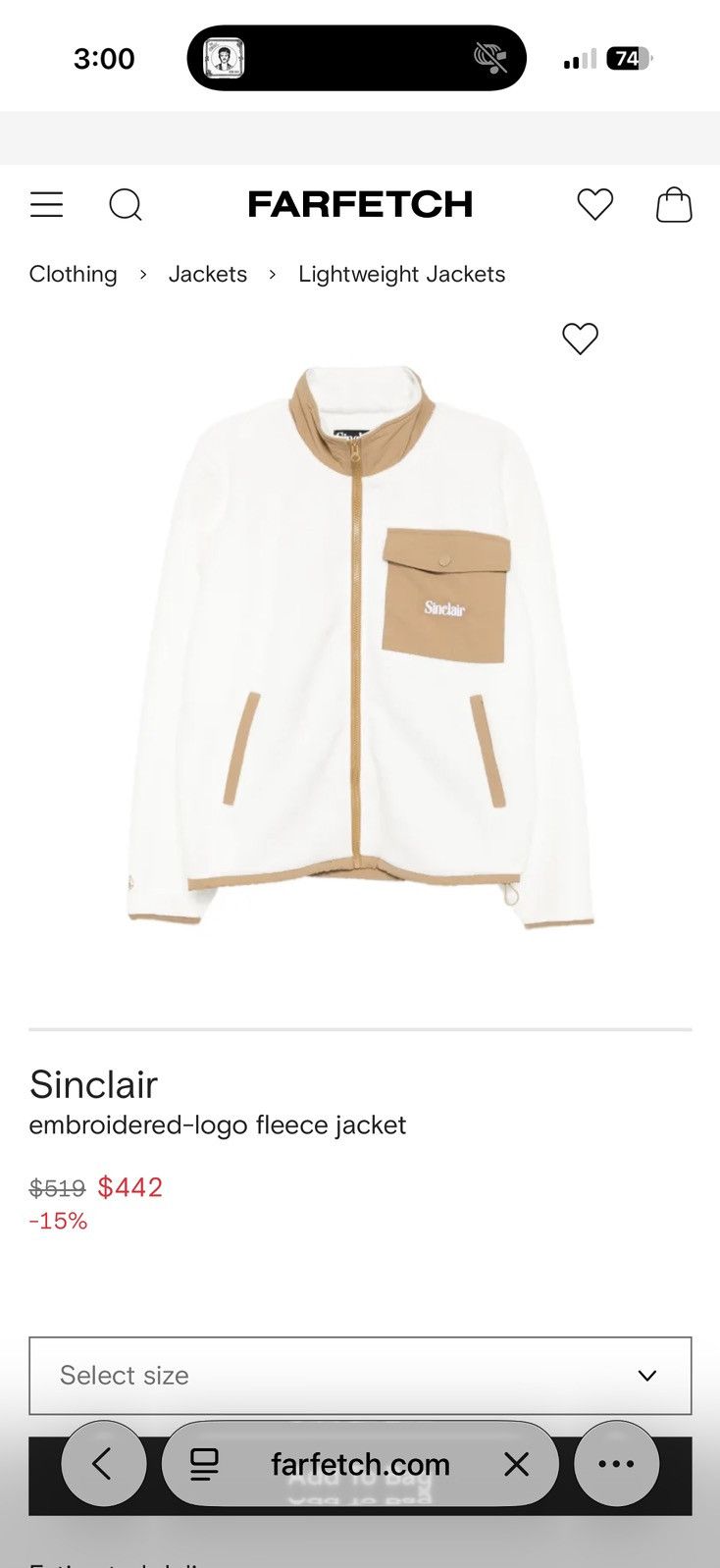 Sinclair Global Sinclair Embroidered-logo fleece jacket “off white” Size US L / EU 52-54 / 3 - 3 Thumbnail